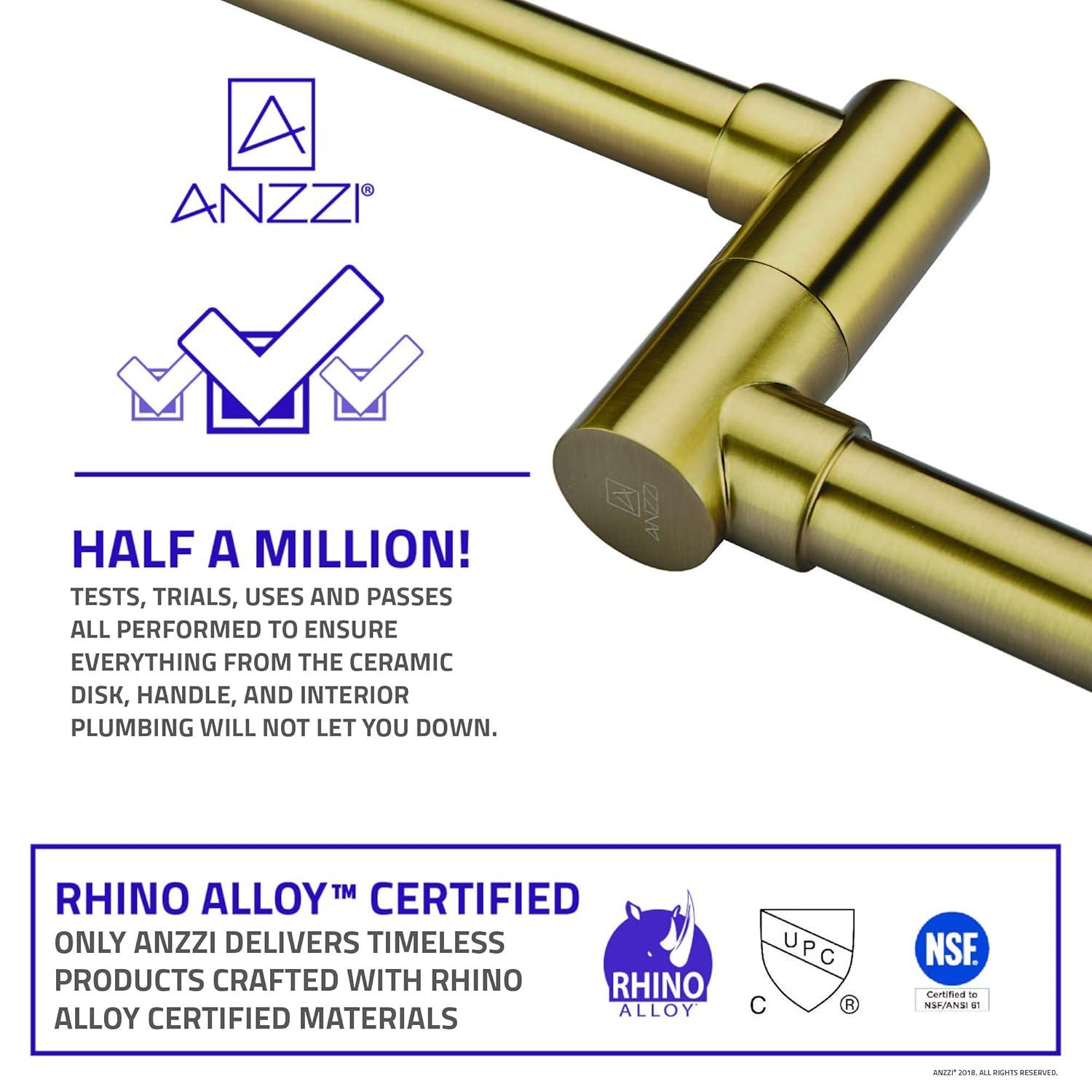 Braccia Series 24" Wall Mounted Pot Filler in Rose Gold | 24” Reach Spout Solid Brass Two Handle Dual Shut-Off Valve Double Joint Swing Arm Wall Mount Single Hole Kitchen Folding Faucet | KF-AZ258RG