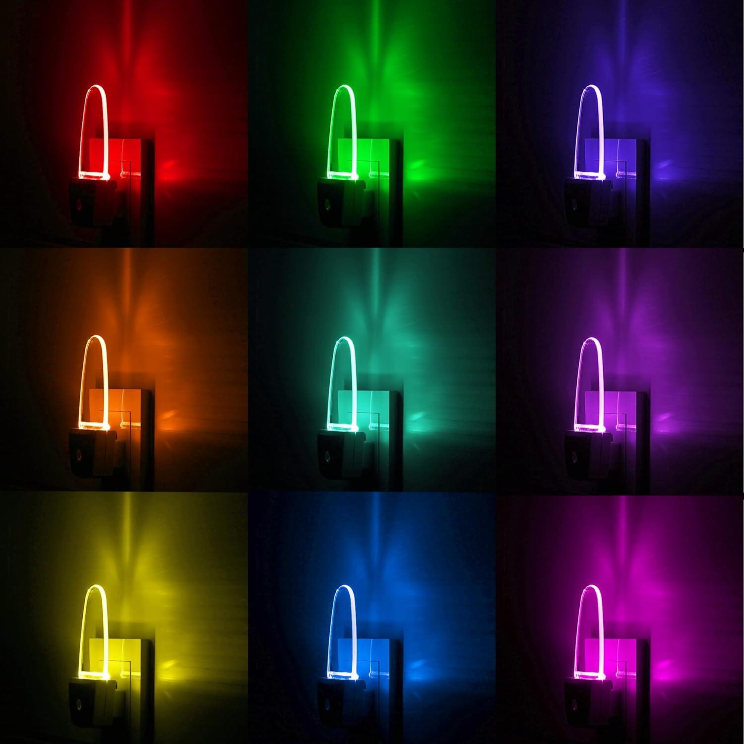 Multicolor RGB LED Night Light with Dusk to Dawn Sensor