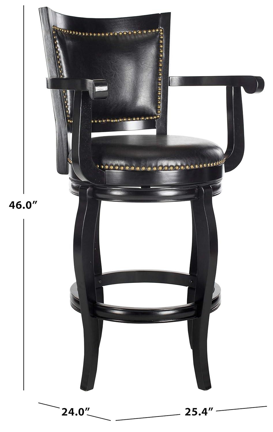 Gitano Swivel Bar Stool - FOX7009 - Black - Safavieh Couture