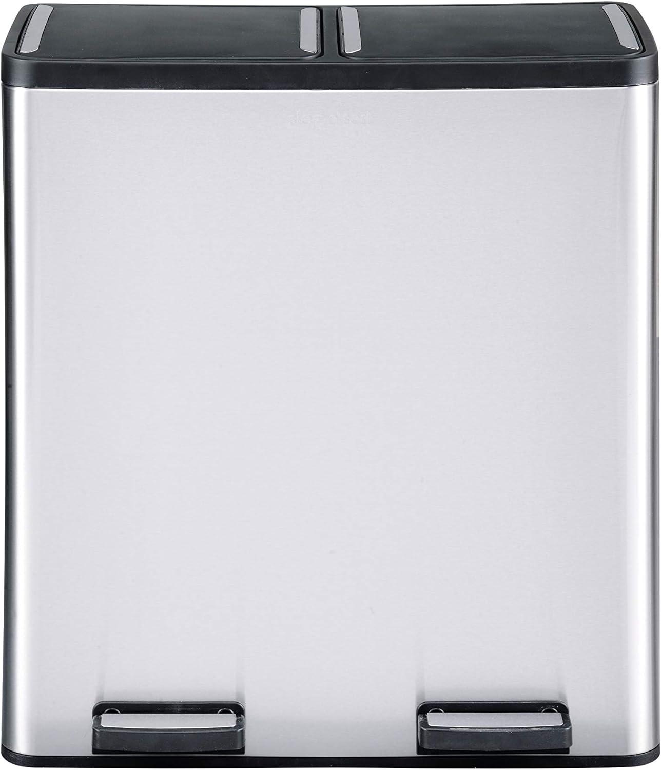 Step N' Sort Extra Large Capacity, Soft-Step, Dual Trash and Recycling Bin, 18.5 Gallon