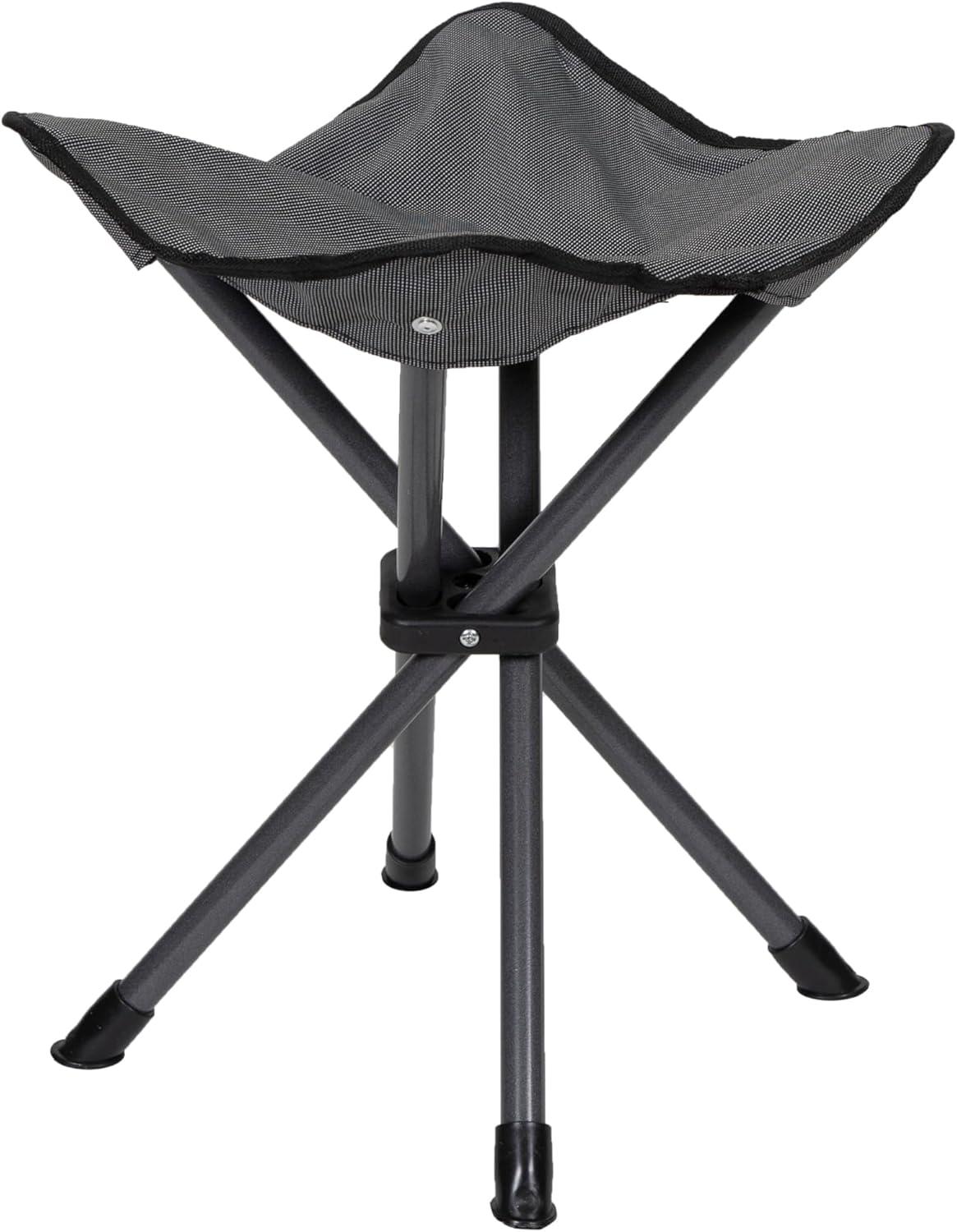 Stansport Apex Fold-up Stool Black Steel Polyester Camping Adult