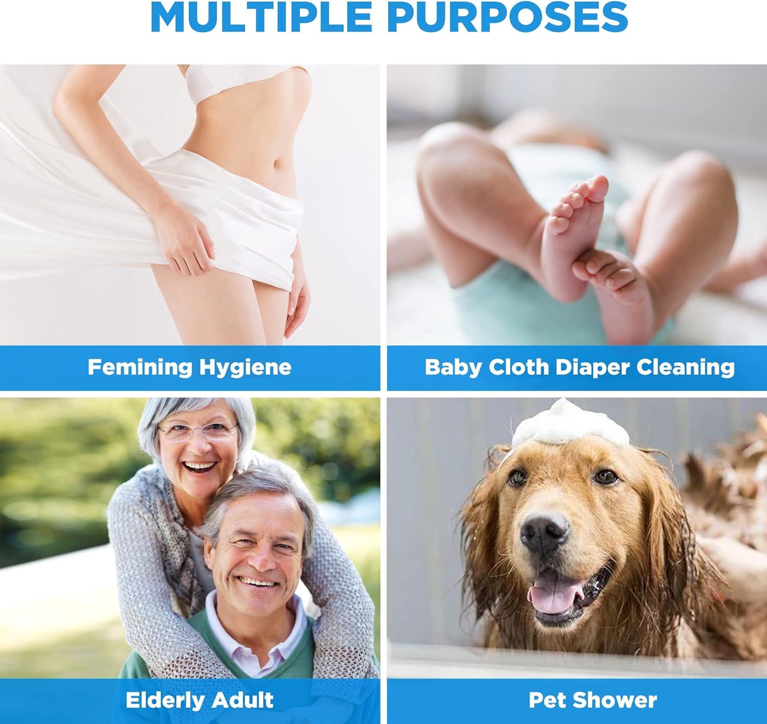 Handheld Bidet Sprayer for Toilet, Bidet Attachment for Warm Water, Hot and Cold Mixing Valve Kit, Hand Sprayer for Feminine Wash, Pet, Cloth, Diaper