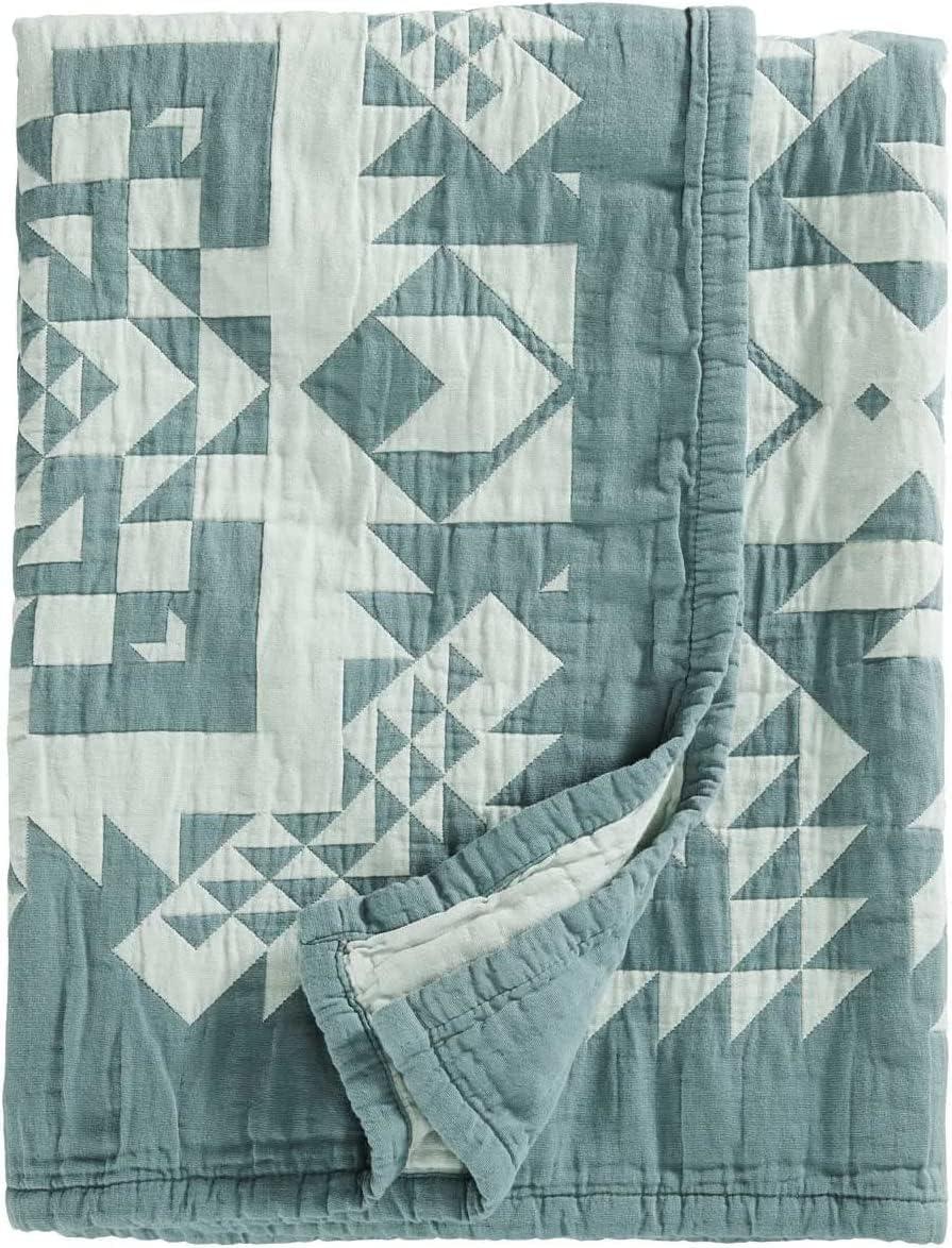 Pendleton Opal Spring Organic Cotton Matelassé Coverlet