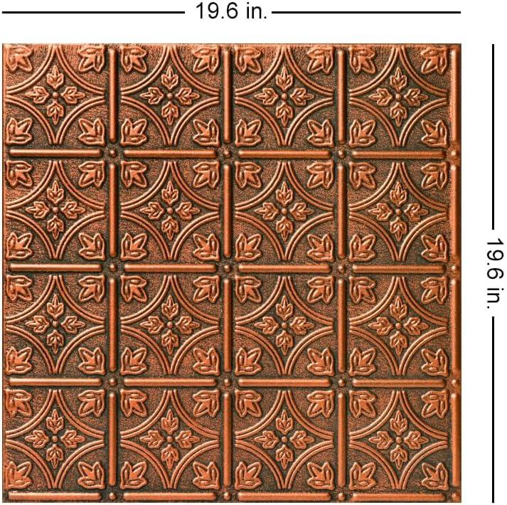 A La Maison Ceilings Emma's Flowers 1.64 ft. x 1.64 ft. Glue-Up Polystyrene Ceiling Tile (Set of 8)