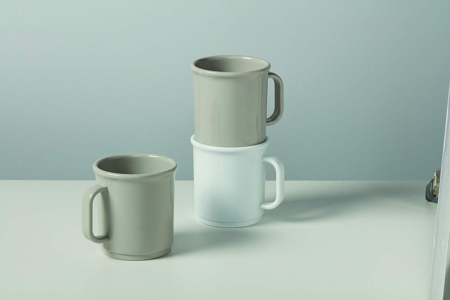 White Stackable Plastic 12-Ounce Mug