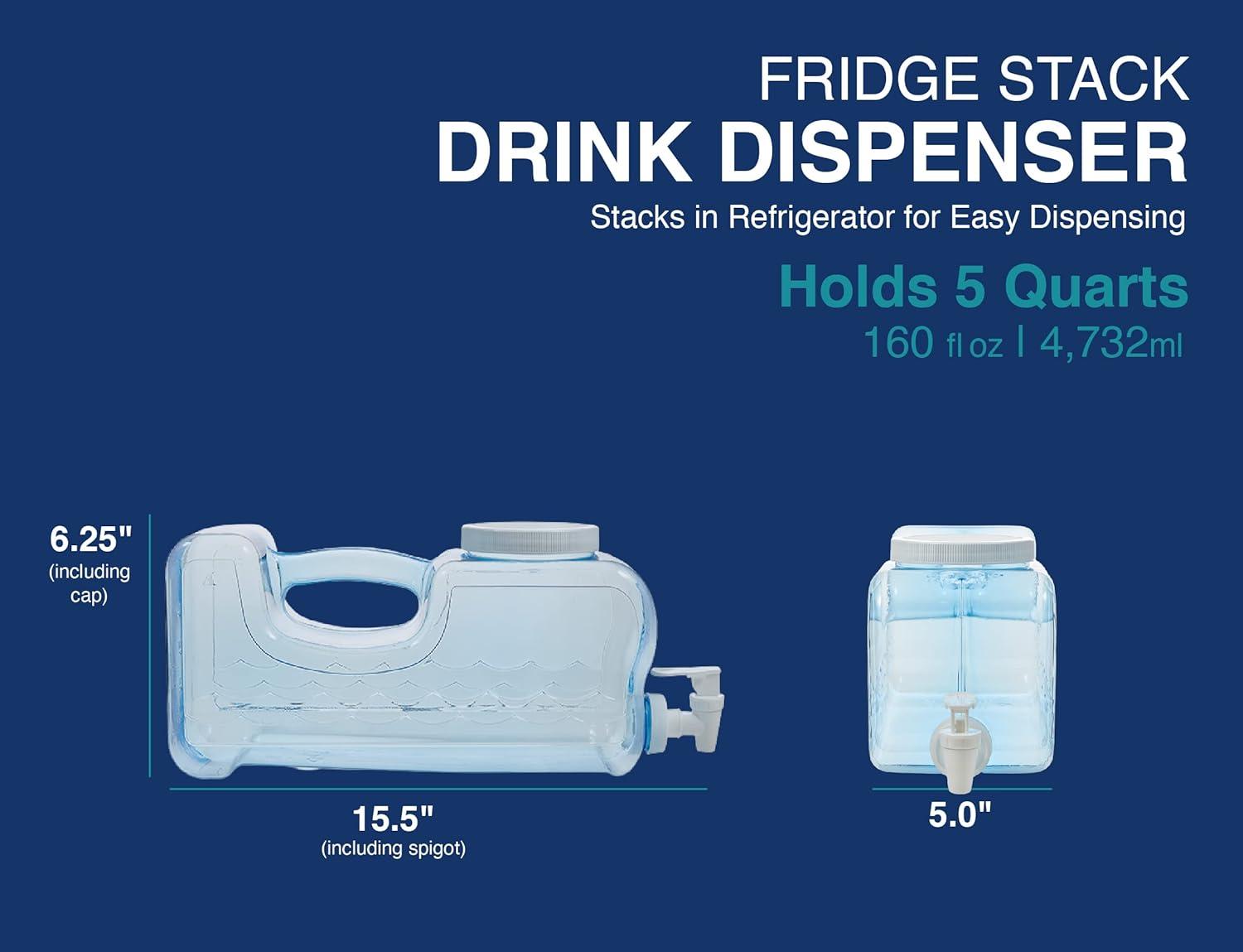 Arrow Home Products Dispensador de Agua Azul de Plástico de 5 Cuartos