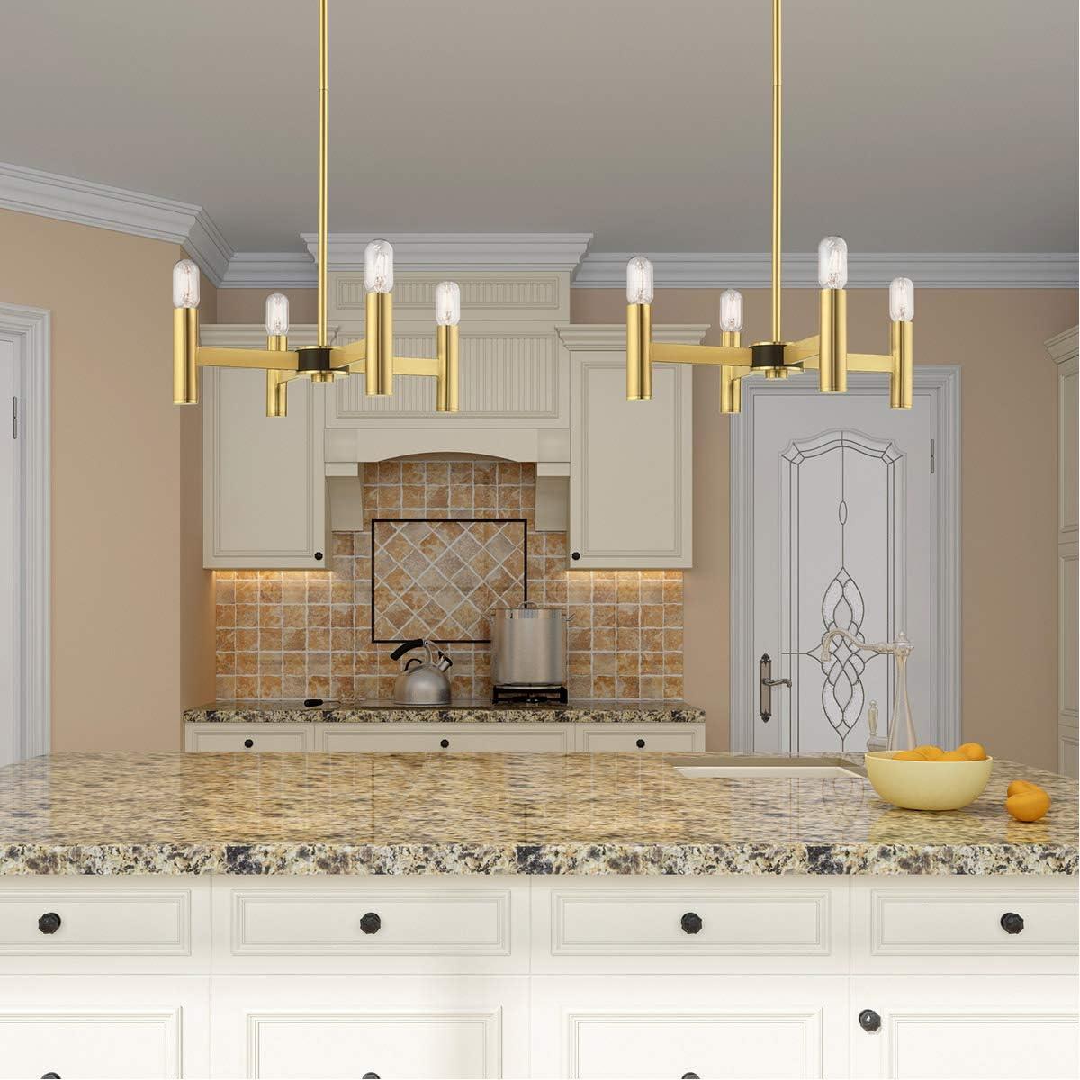 Livex Lighting Copenhagen 4 - Light Chandelier in  Satin Brass