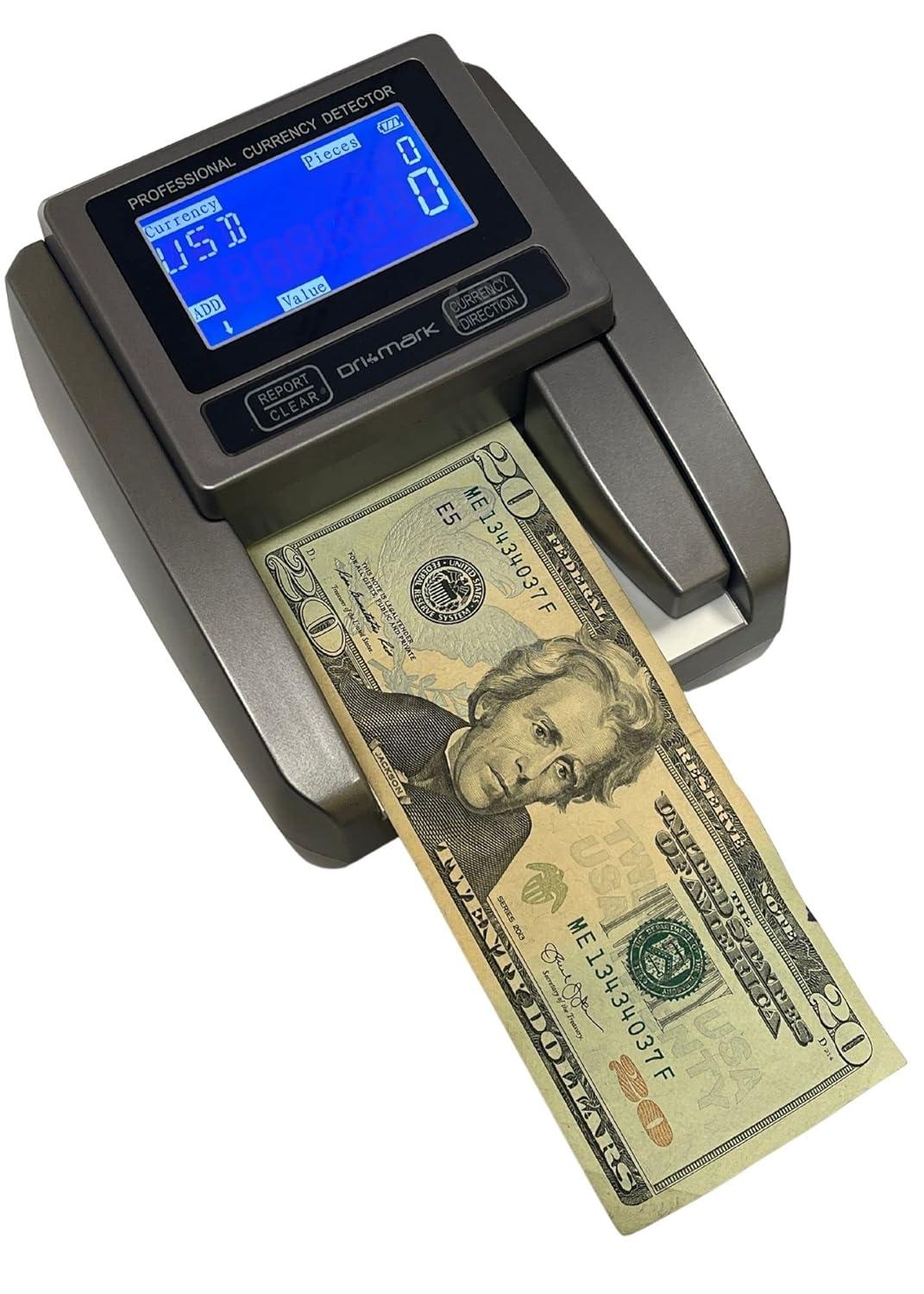 Compact Gray Portable Counterfeit Detector Machine with LCD Display