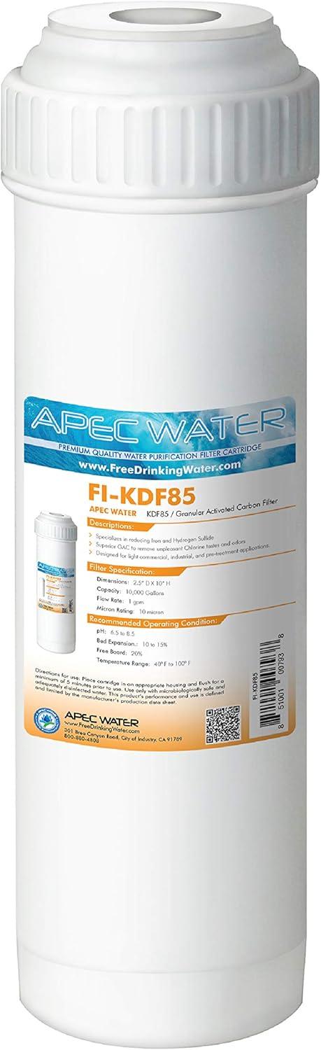 APEC 10" White KDF85 Granular Activated Carbon Water Filter