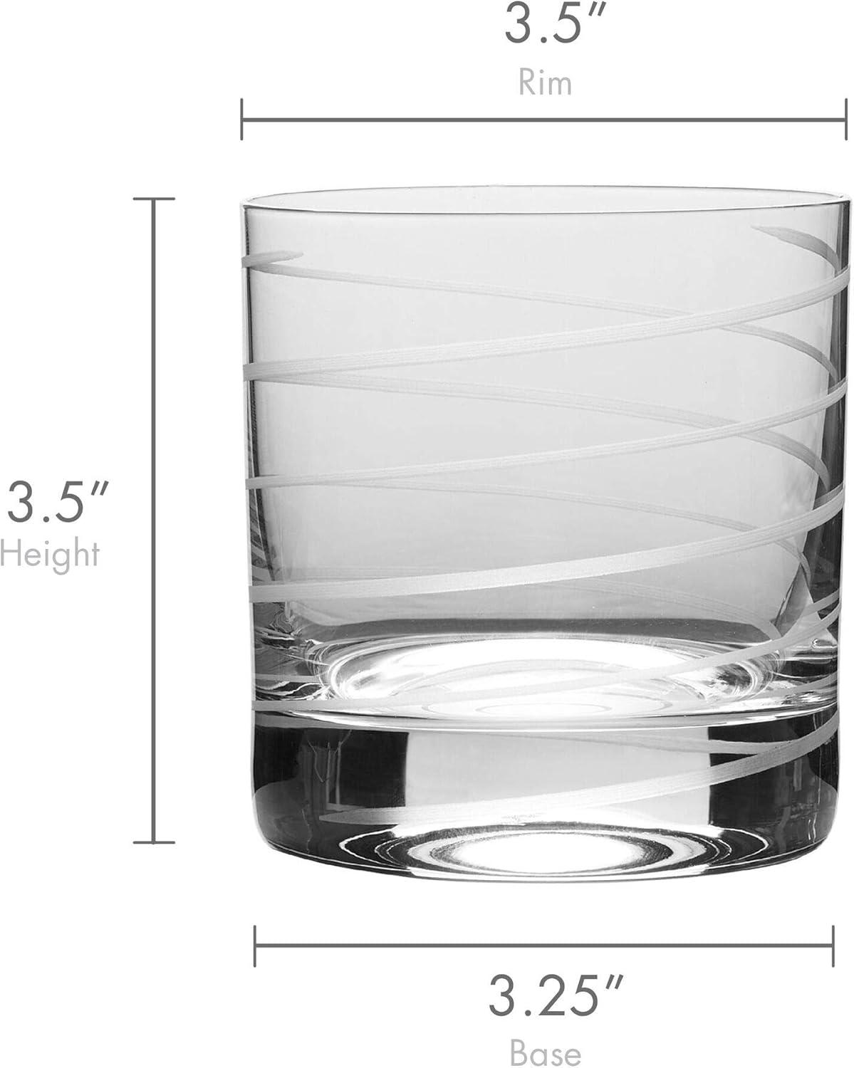 Mikasa Clear Crystal Double Old Fashioned Glass Set