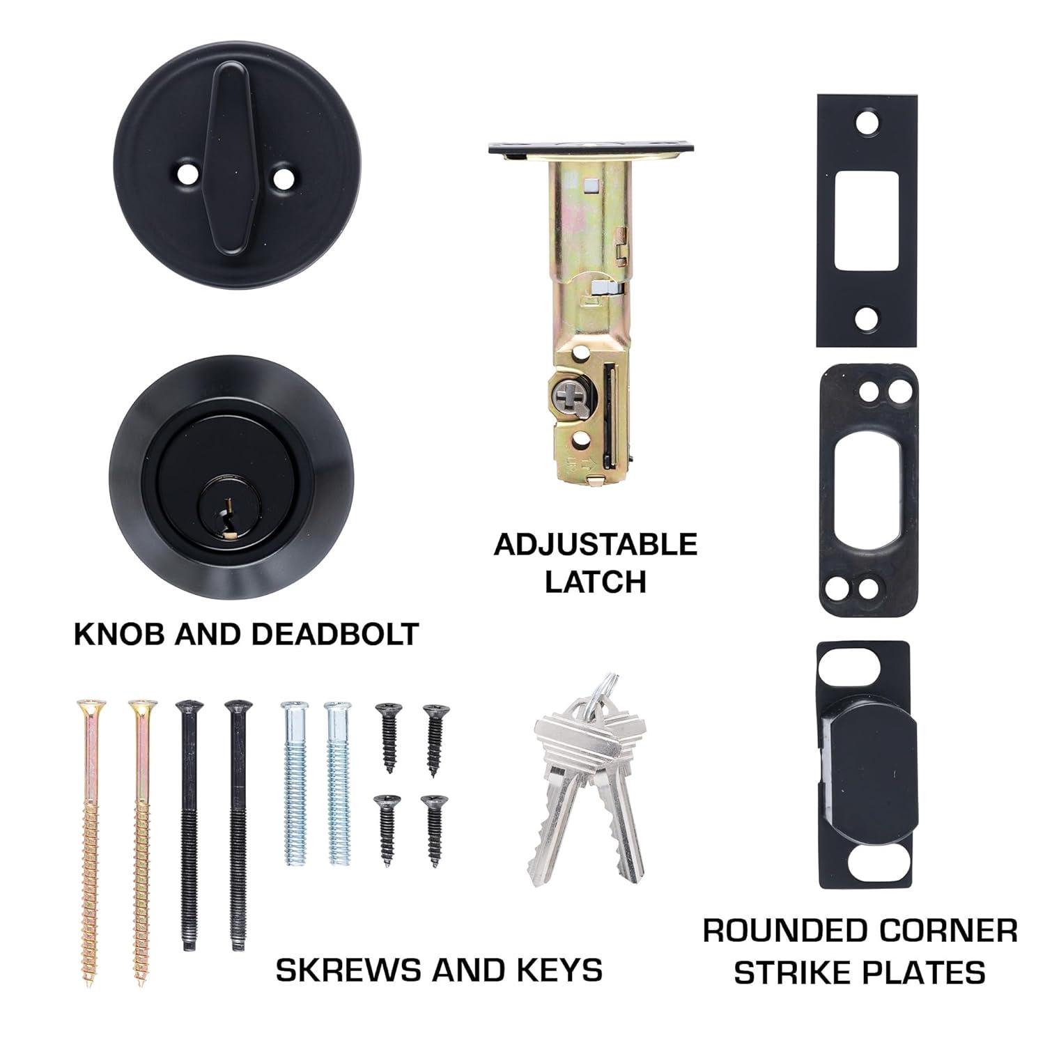 BRINKS Commercial - Single Cylinder Deadbolt Lock, Matte Black Finish - Meets ANSI Grade 1 Standards and has 3-Hour UL Fire Rating