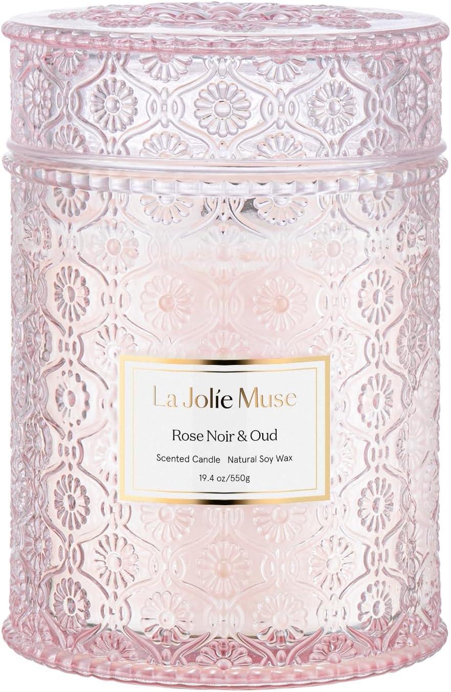 Rose Noir & Oud Pink Soy Scented Candle 19.4oz