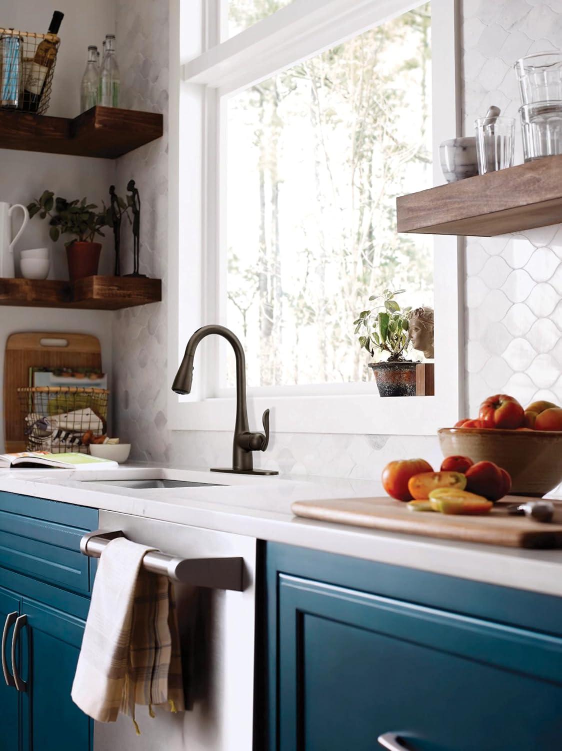 Moen Moen Arbor One Handle High Arc Pulldown Bar Faucet with Reflex Technology 5995ORB