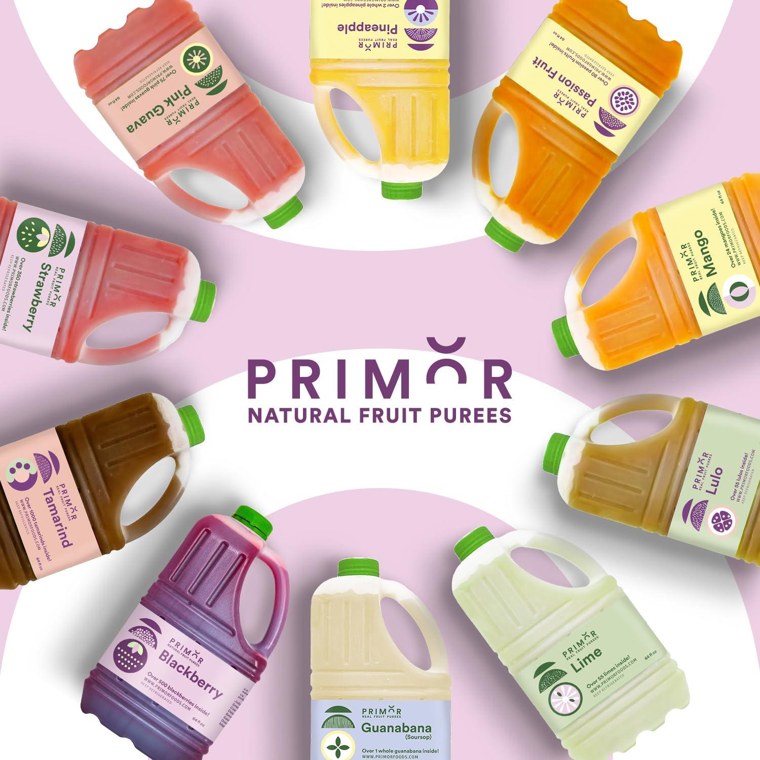 Primor Fruit Purees | Made with Real Fruit | Countless Applications: Juices, Smoothies, Cocktails, Desserts, and More - Lime