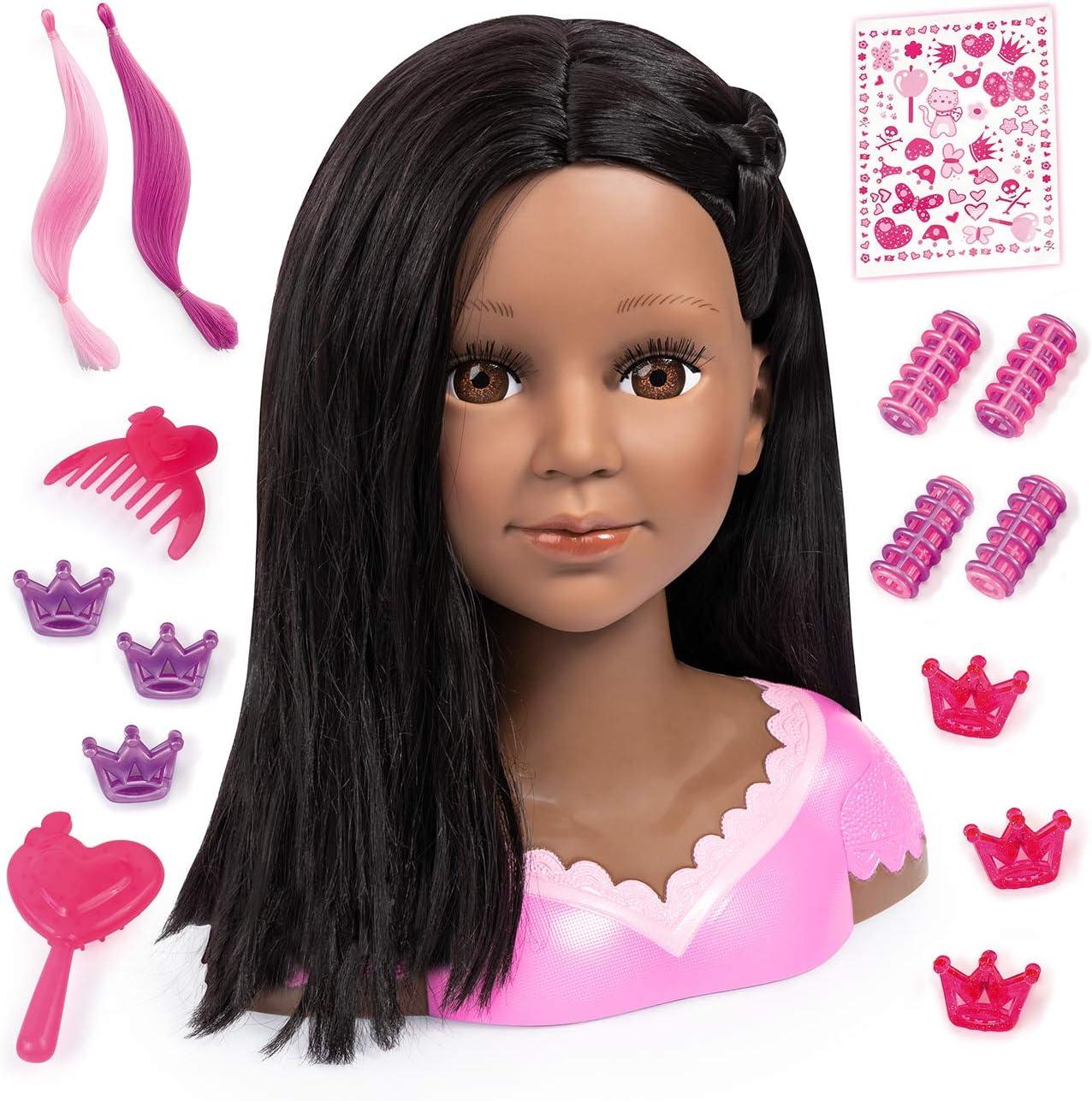 Charlene Super Model Deep Tan American Doll Head with make-up