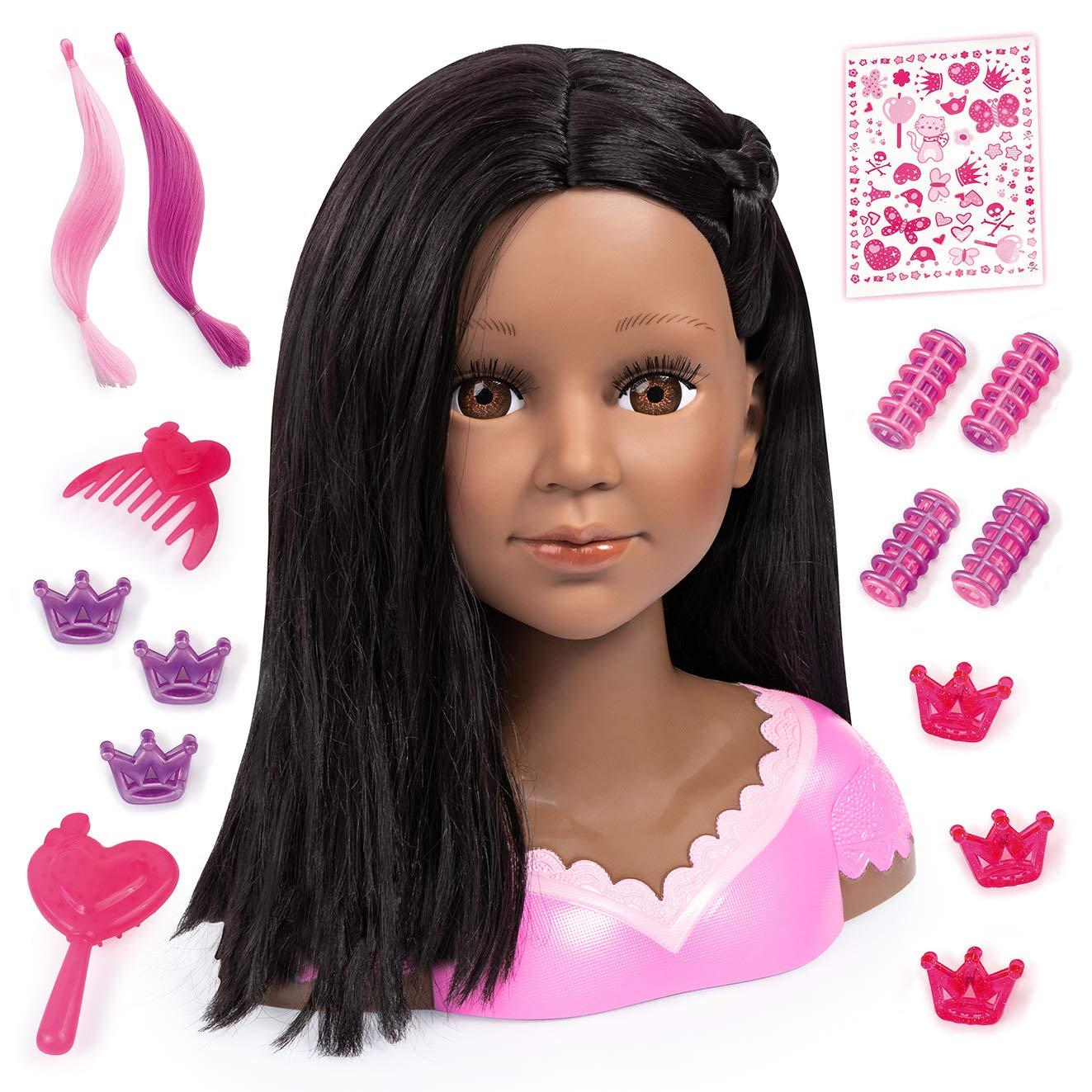 Charlene Super Model Deep Tan American Doll Head with make-up