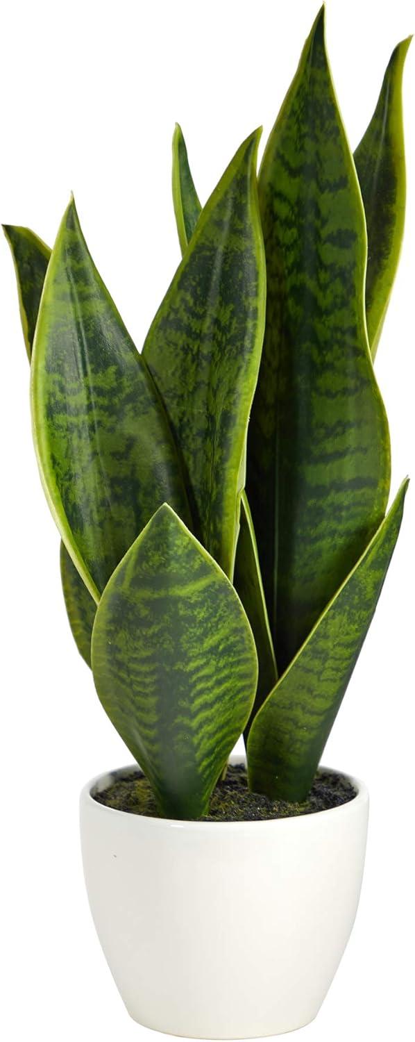 Nearly Natural 16-in Sansevieria Artificial Plant