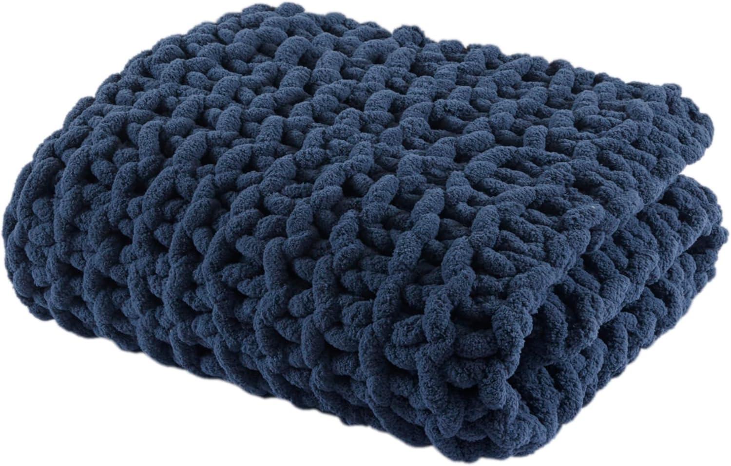 Madison Park Chenille Chunky Knit Throw