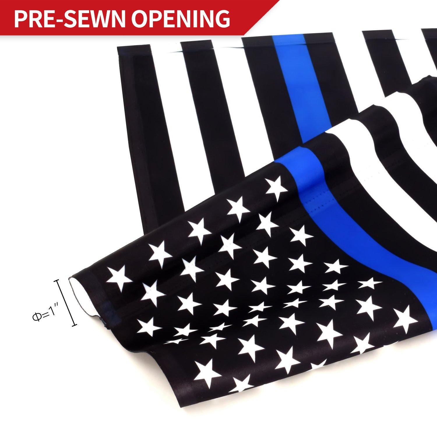 Anley Double Sided Thin Blue Line USA Decorative Garden Flags - Honoring Law Enforcement Officers Flags - 18 x 12.5 Inch