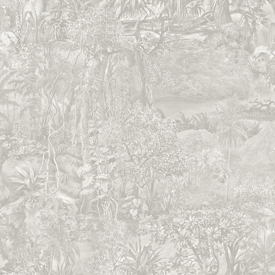 Tempaper & Co. Jungle Toile Removable Peel and Stick Wallpaper, Countryside Gray Toile, 28 sq ft: Vinyl, Self-Adhesive