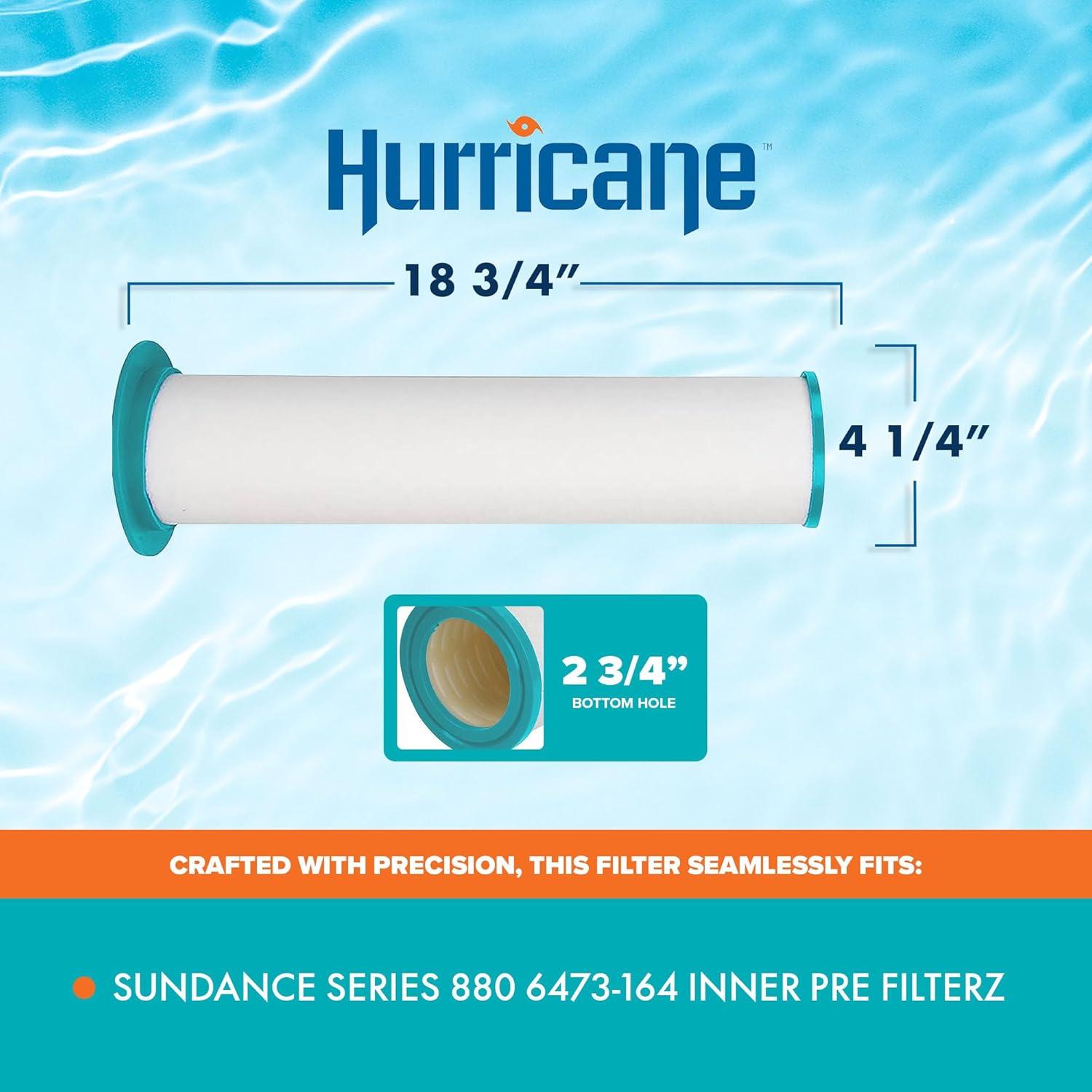 Hurricane HF-CNT18-01 Advanced Pool and Spa Filter Cartridge Inner Pre Filter Replacement for Sundance Series 880 6473-164