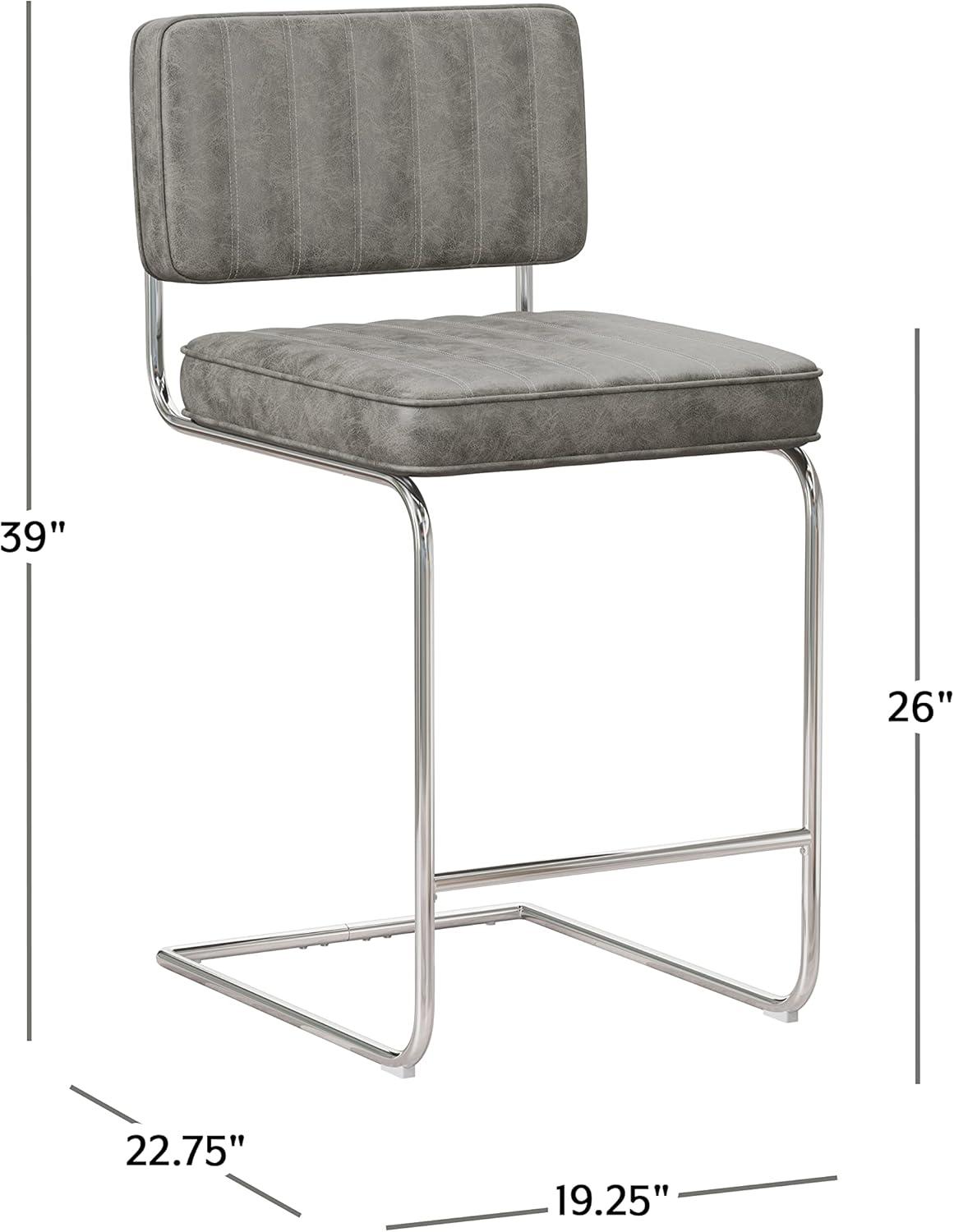 Set of 2 Breuer Metal Counter Height Stools - Hillsdale Furniture