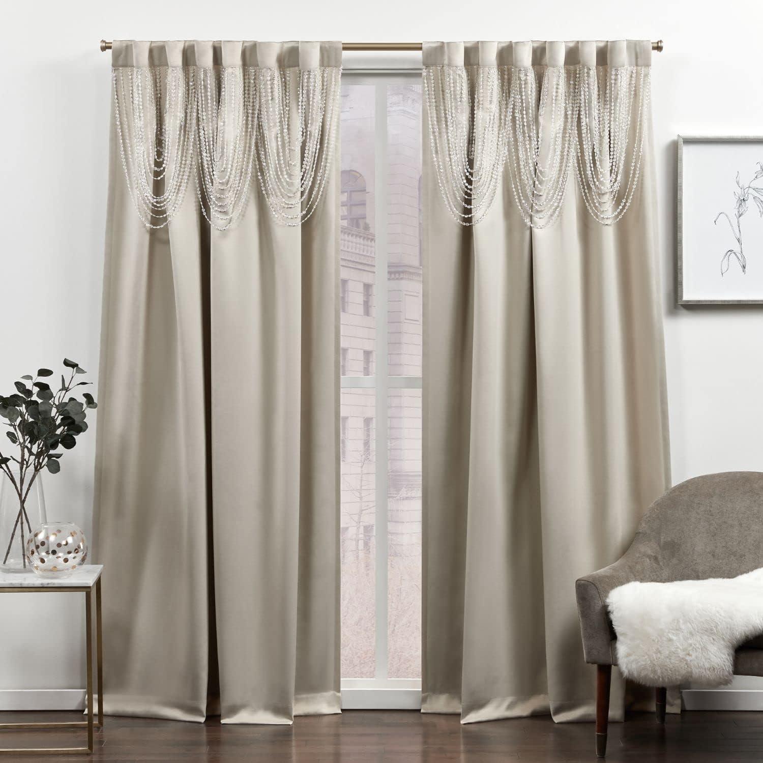 Exclusive Home Bliss Room Darkening Room Blackout Hidden Tab Top Curtain Panels