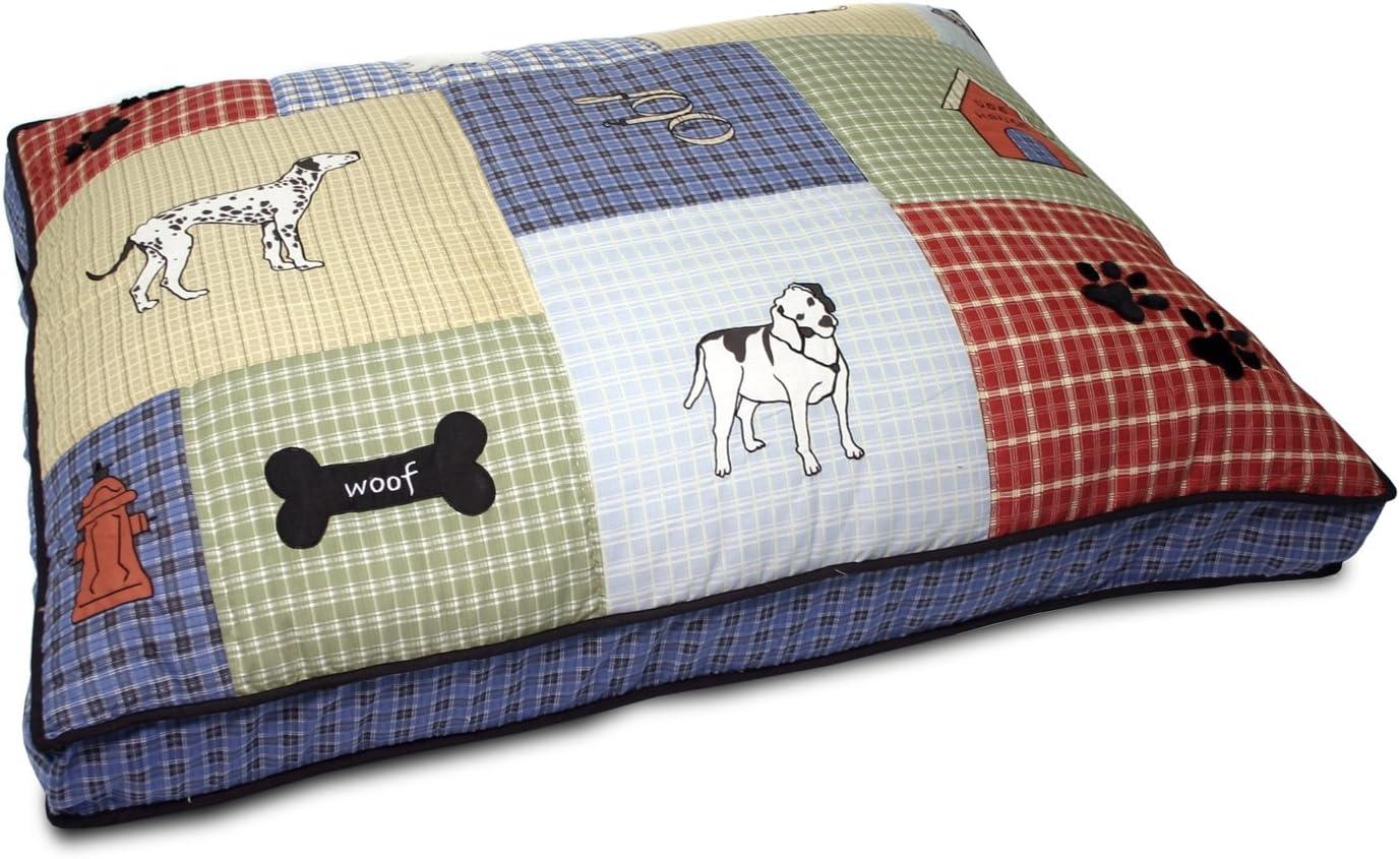 Multicolor Quilted Polyester Pet Bed for Small Animals