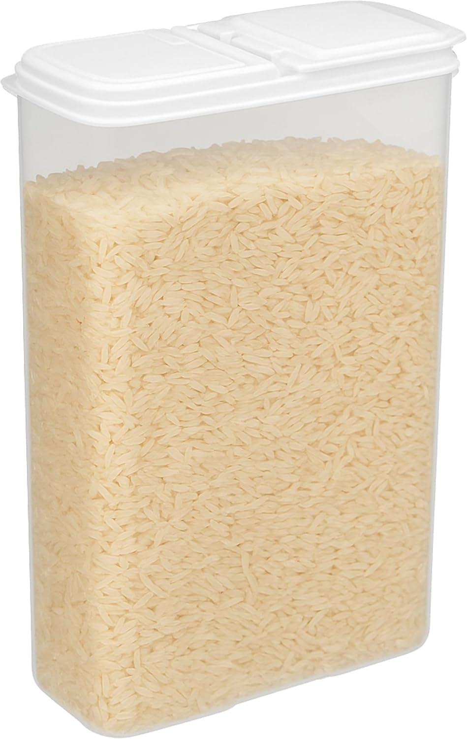 Clear BPA-Free Plastic Food Storage Dispensers Set with Flip Top Lid