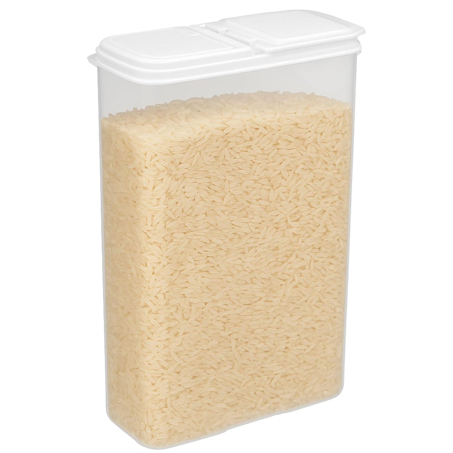 Clear BPA-Free Plastic Food Storage Dispensers Set with Flip Top Lid