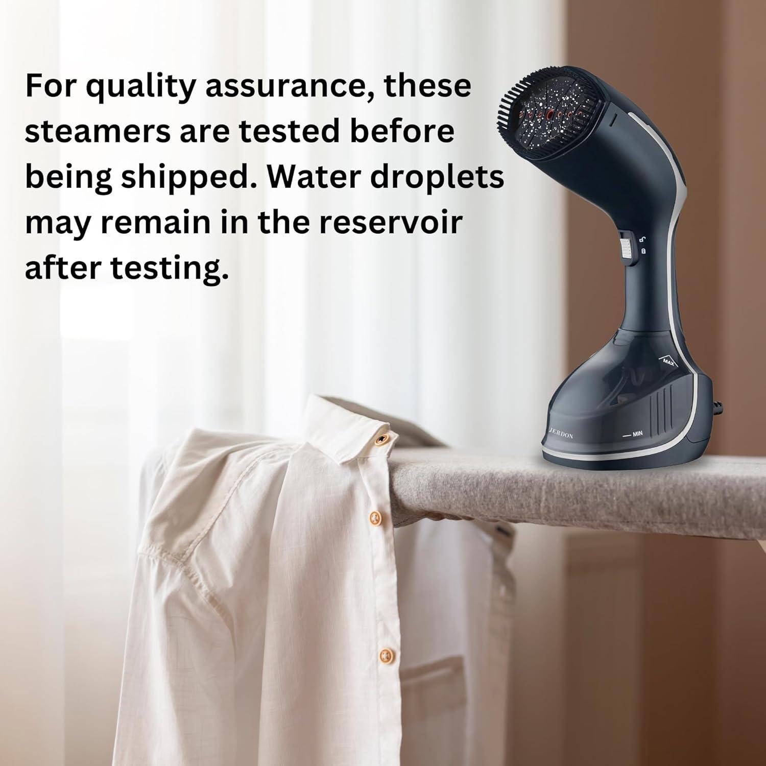 Jerdon Handheld Garment Steamer - 1600W - Self-Cleaning & Auto Shut-Off - PS0022-2