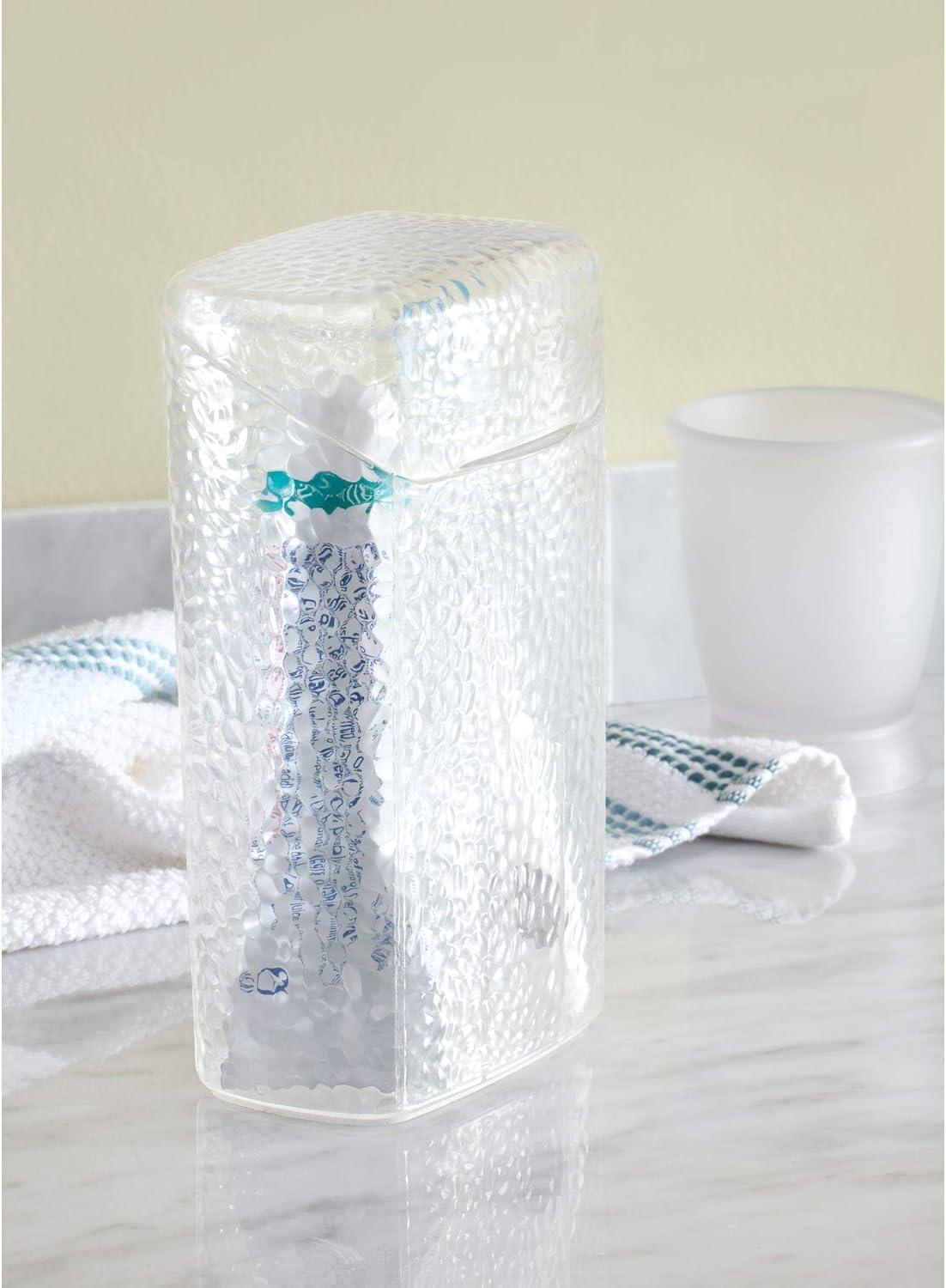 iDesign Rain Plastic Toothbrush Holder, Clear