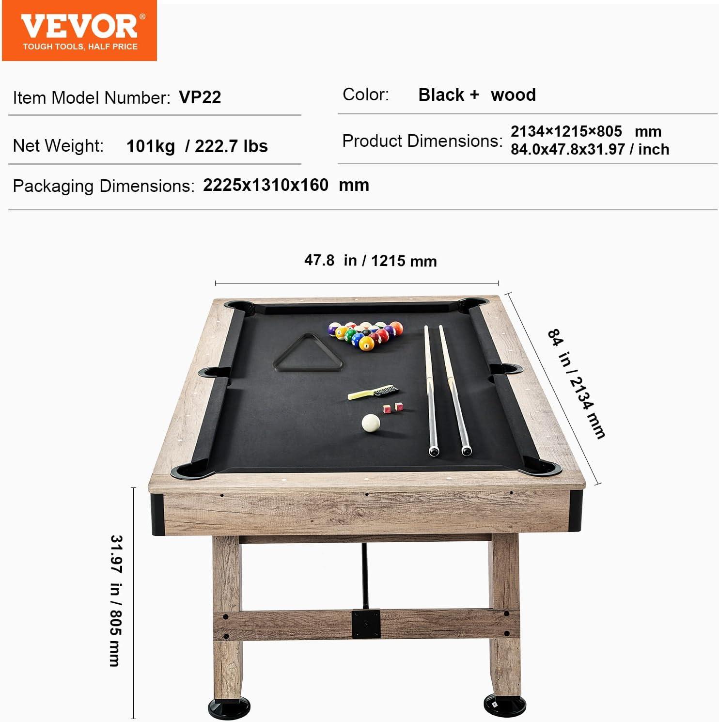 VEVOR 2 Player Wood Pool