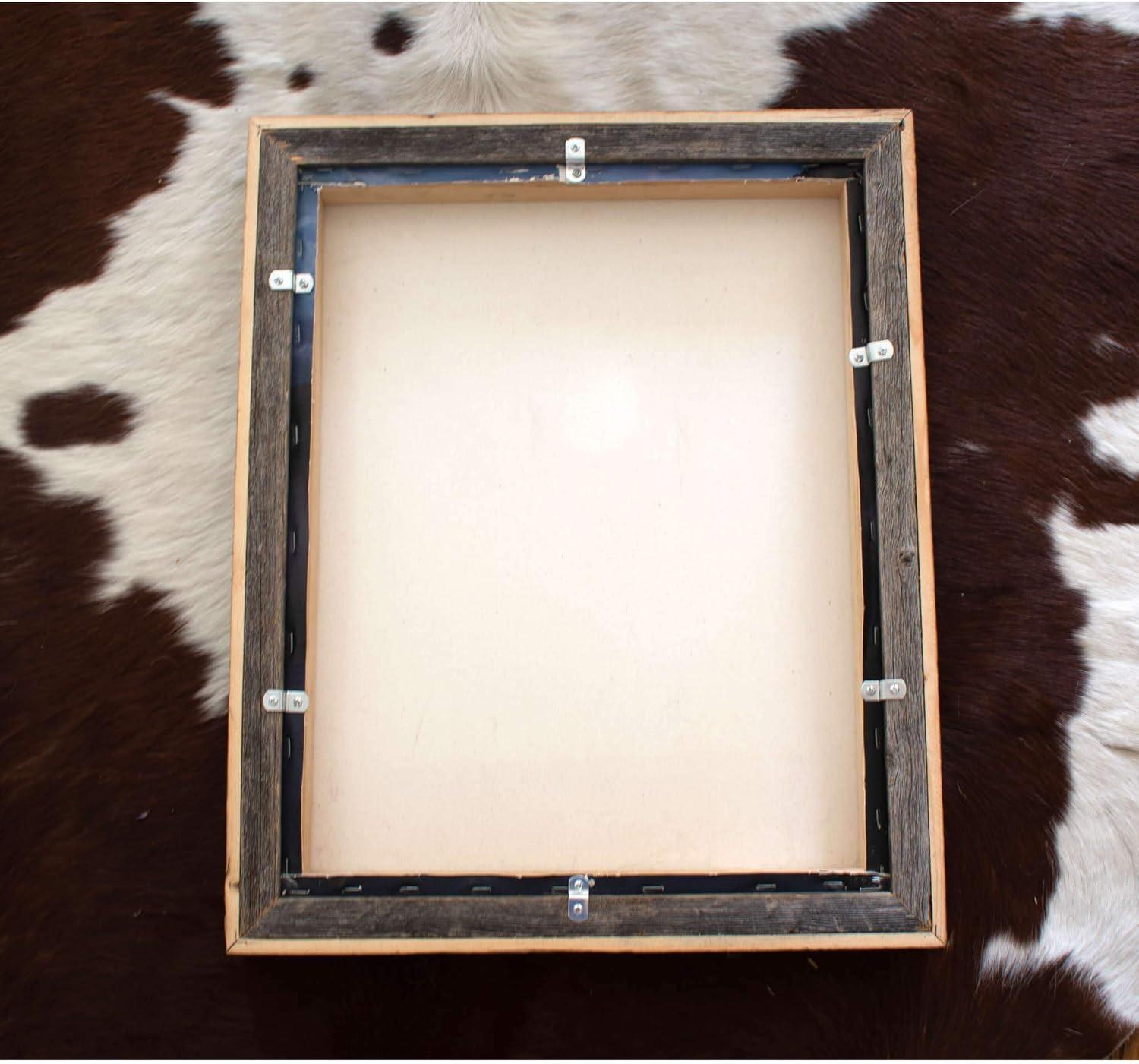 BarnwoodUSA | Rustic Barnwood Canvas Frame | For Oil Paintings & Wall Art | Natural Weathered Gray | 16" x 20"