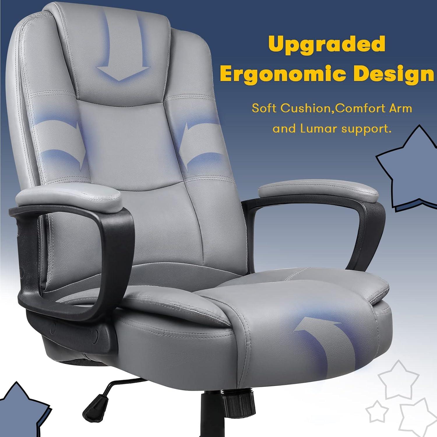 Home Office Chair, 400LBS Big and Tall Heavy Duty Design, Ergonomic High Back Lumbar Back Support