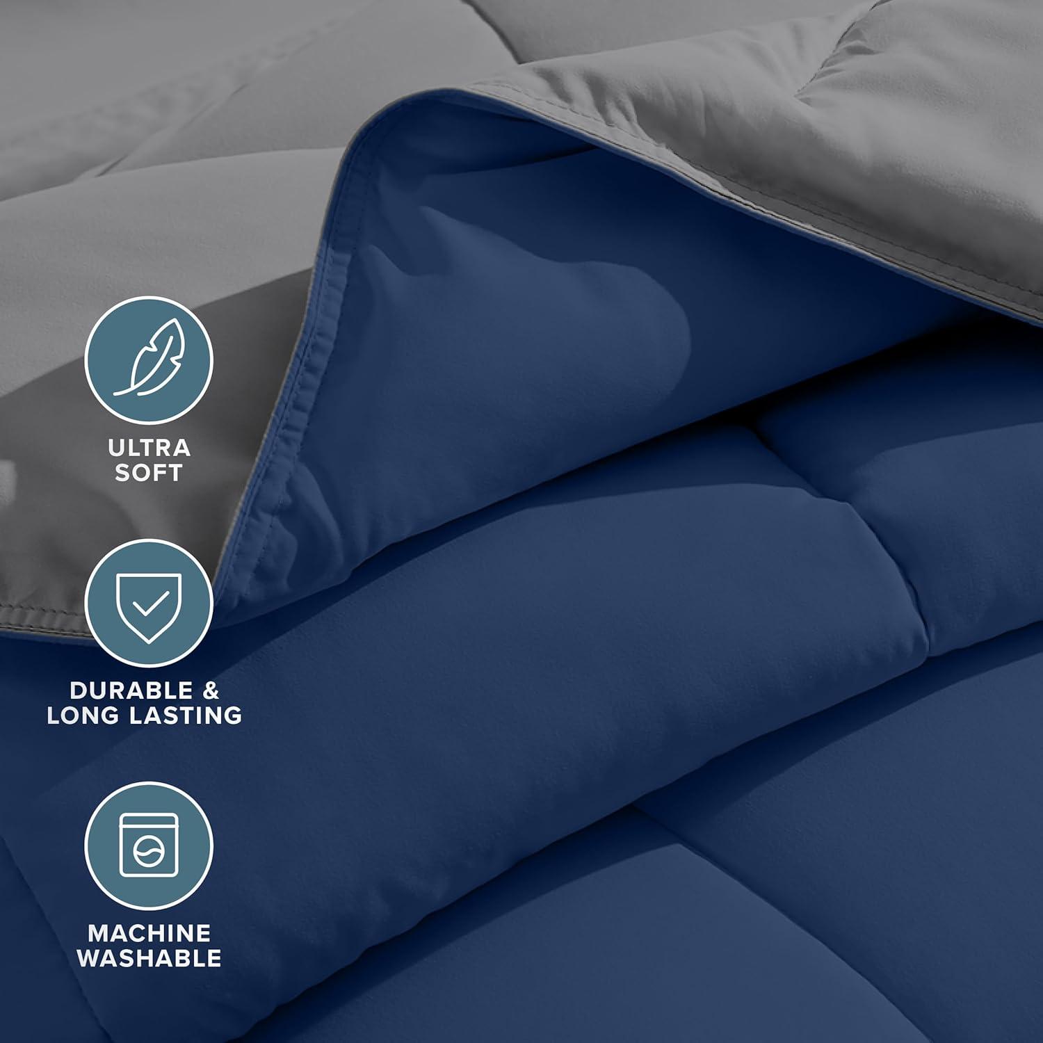 Bare Home 1800 Premium Microfiber Reversible Bed-In-A-Bag