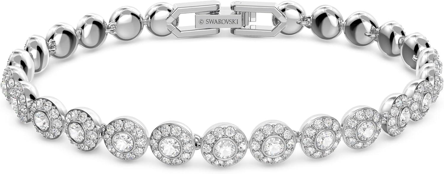 Rhodium Tone Crystal Pavé Tennis Bracelet