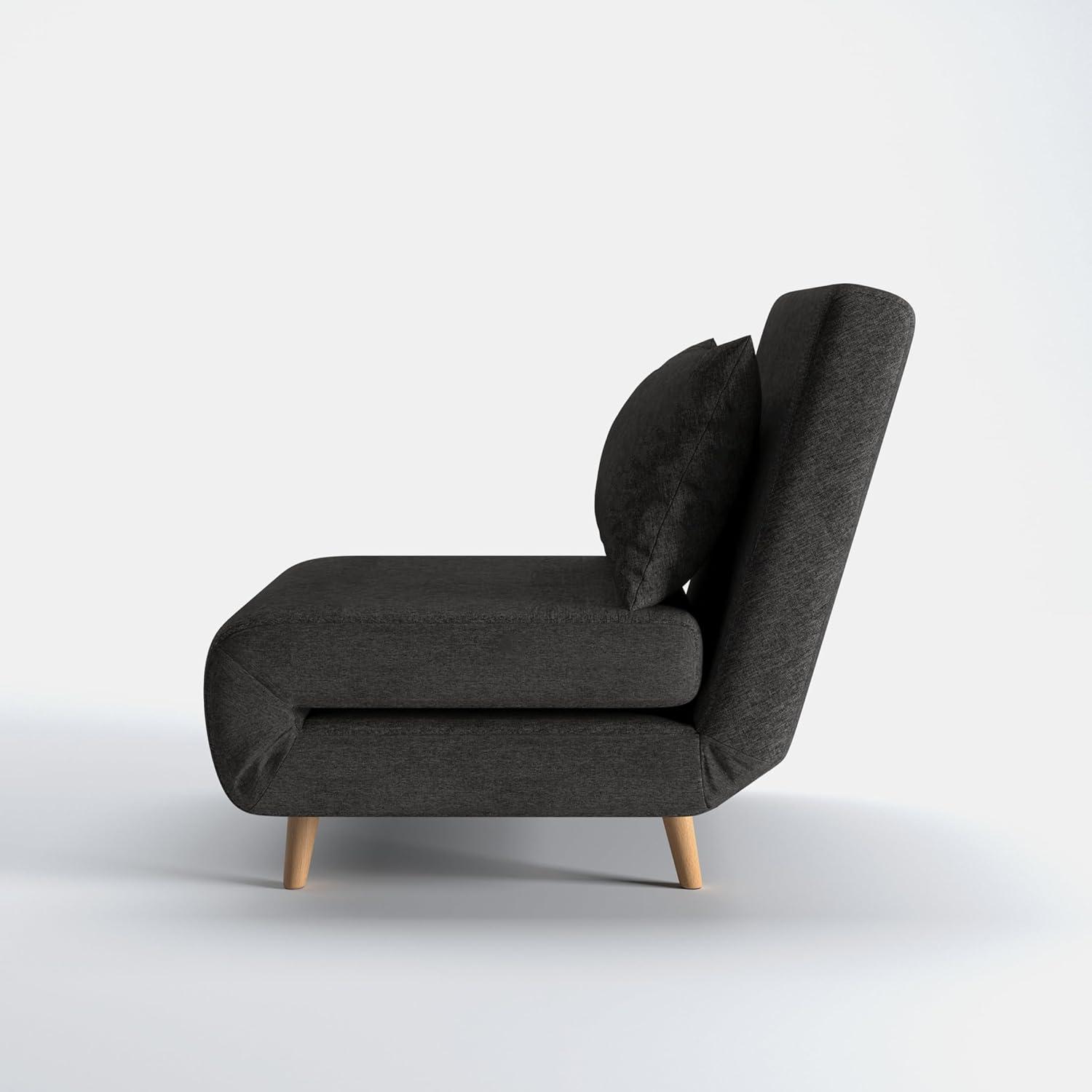 Artdeco Home Tustin Polyester Convertible Chair, Charcoal