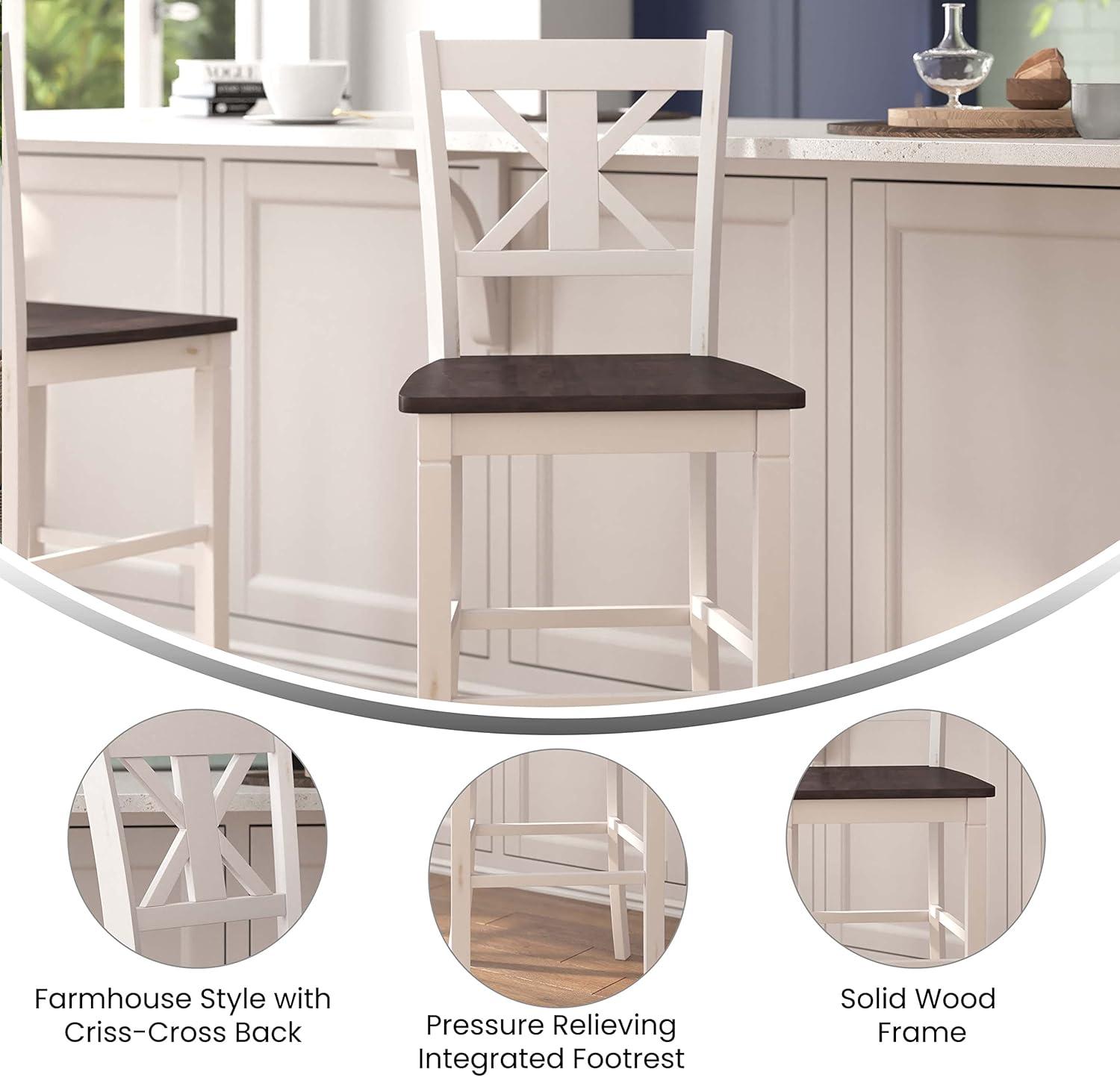 Bakersville Solid Wood Counter Stool (Set of 2)