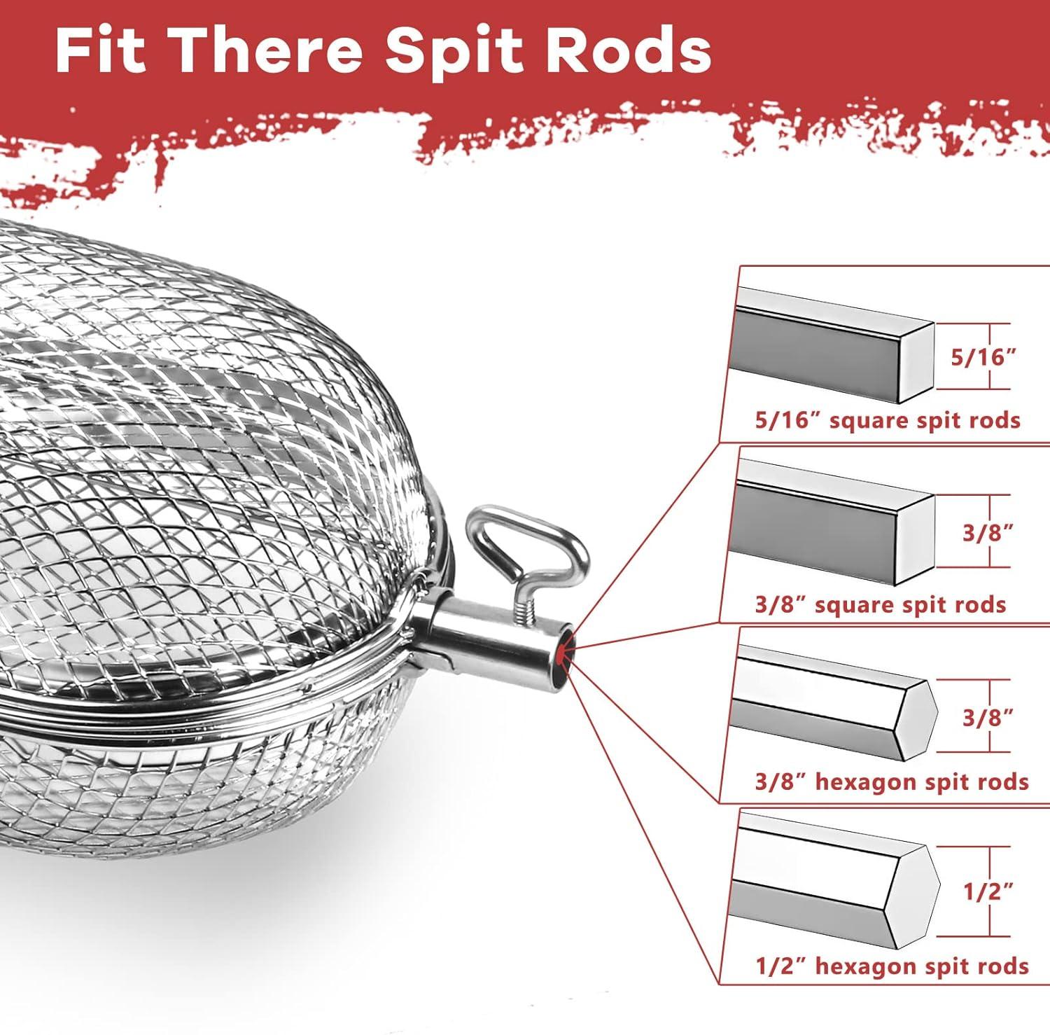 Drevy 64000 Rotisserie Basket Grill Accessory, Stainless Steel