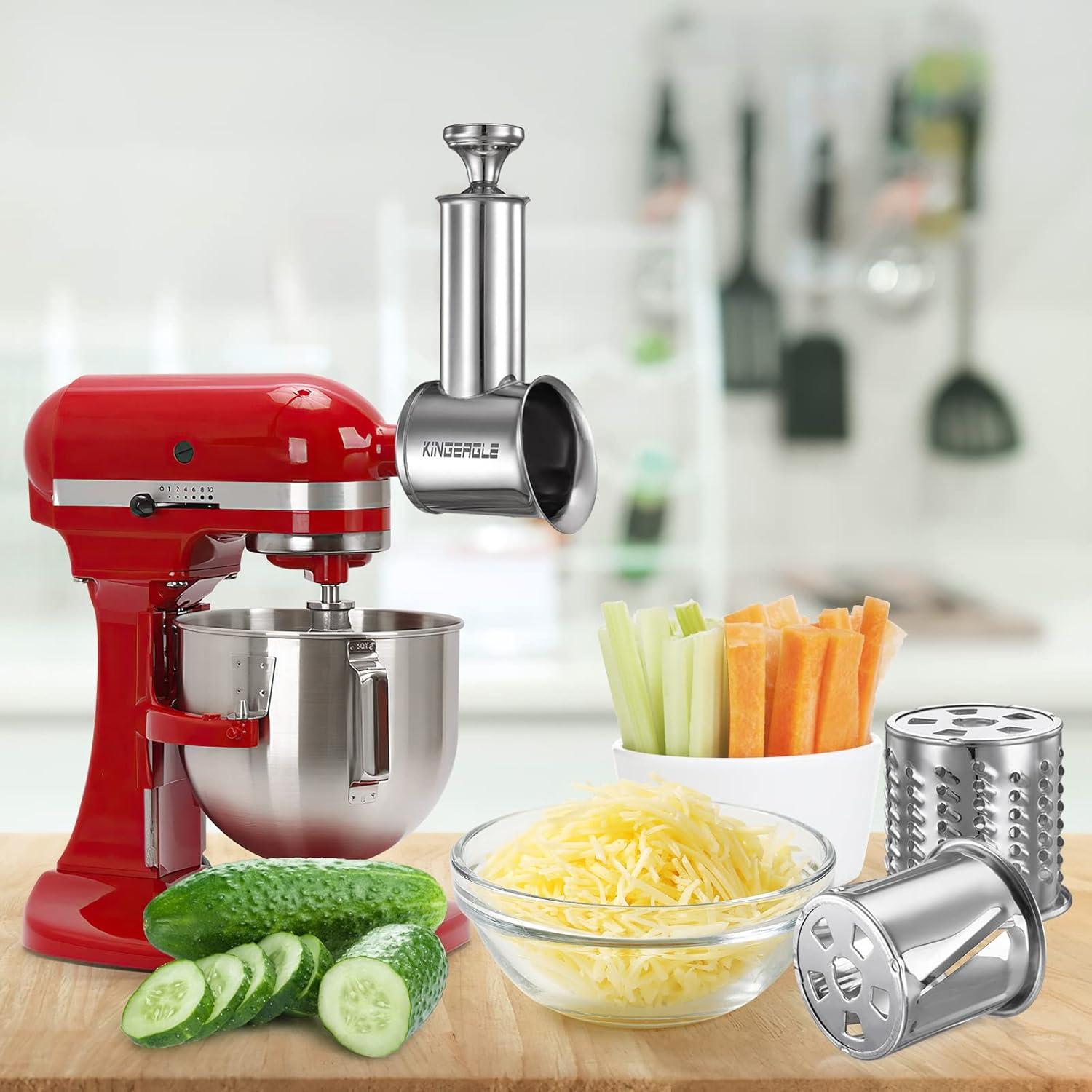 Stainless Steel Slicer Shredder Attachment for KitchenAid Mixer