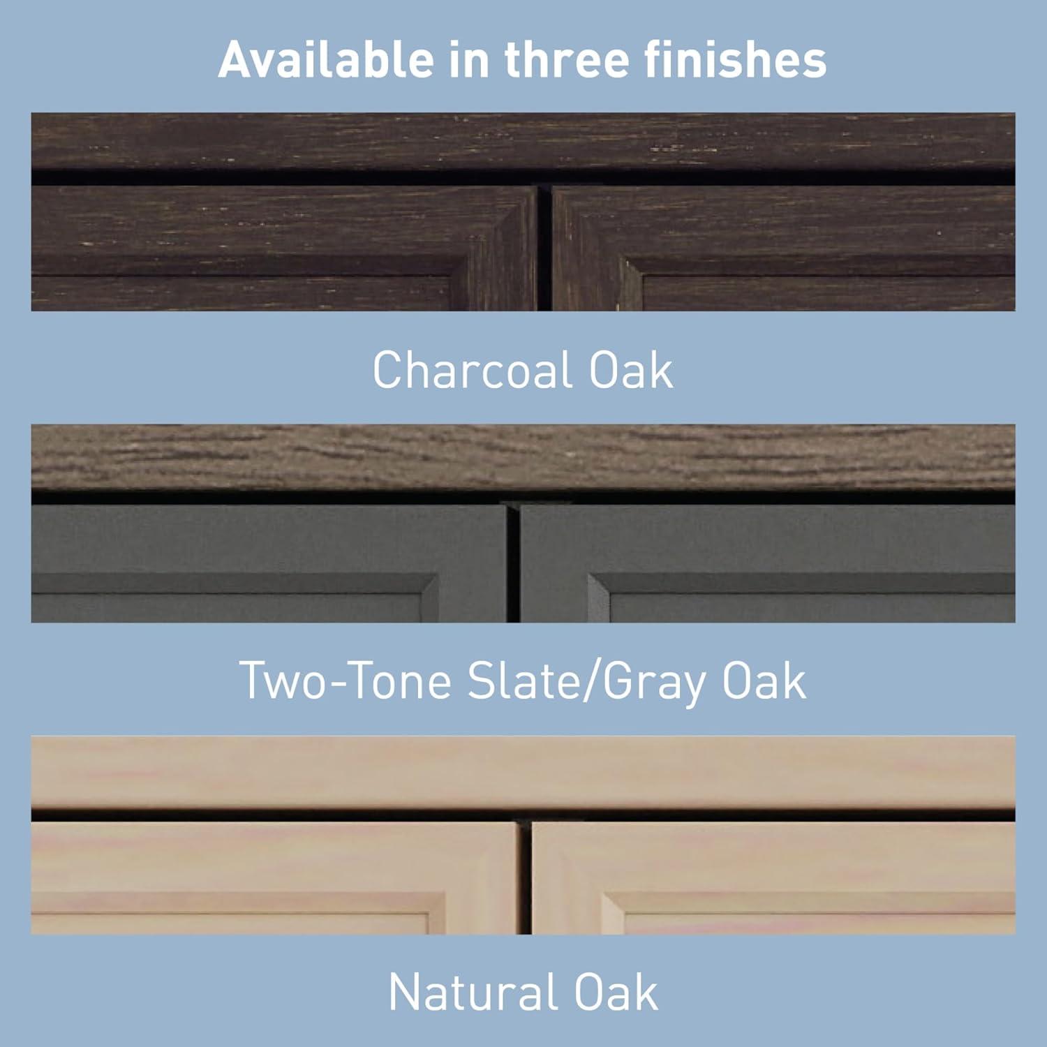 Realspace® Koru 60"W L-Shaped Corner Computer Desk With Integrated Power & Charging, Espresso Oak
