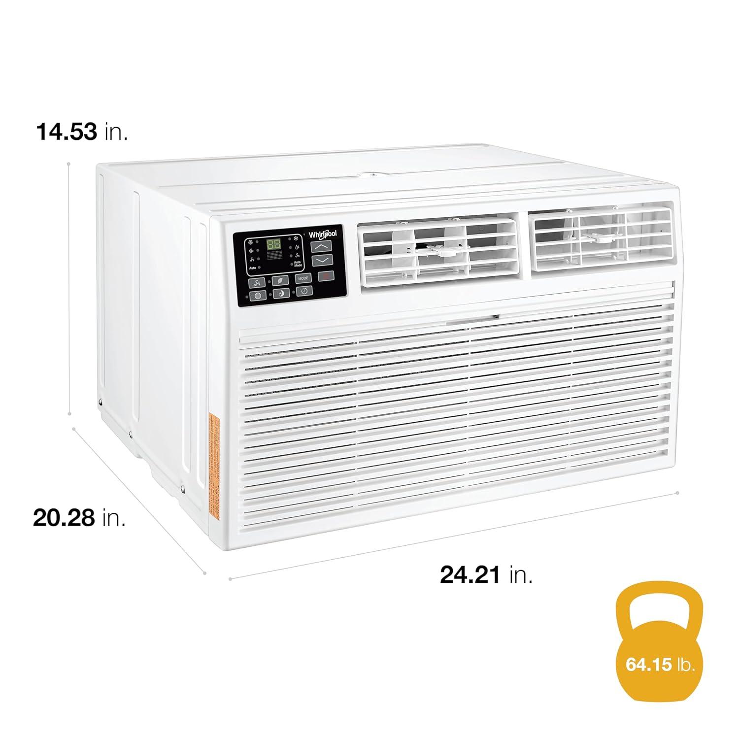 Whirlpool 10000 BTU Window Air Conditioner for 450 Square Feet with Heater and Remote Included