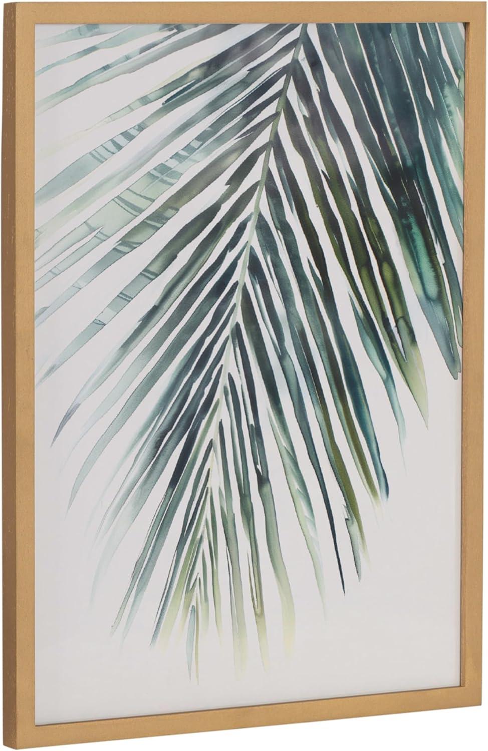 Kate & Laurel All Things Decor 12"x16" Gallery Tropical Modern Botanical Palm Print by The Creative Bunch Studio Gold