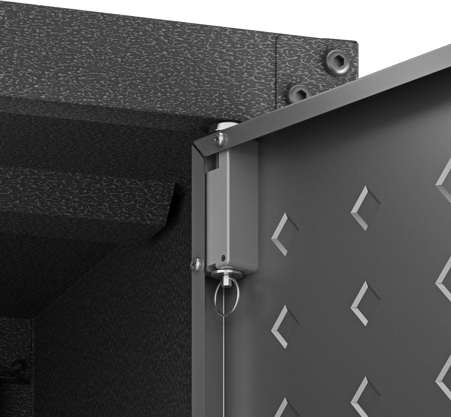 Manhattan Comfort Fortress Floating Garage Storage Cabinet, Black/Grey