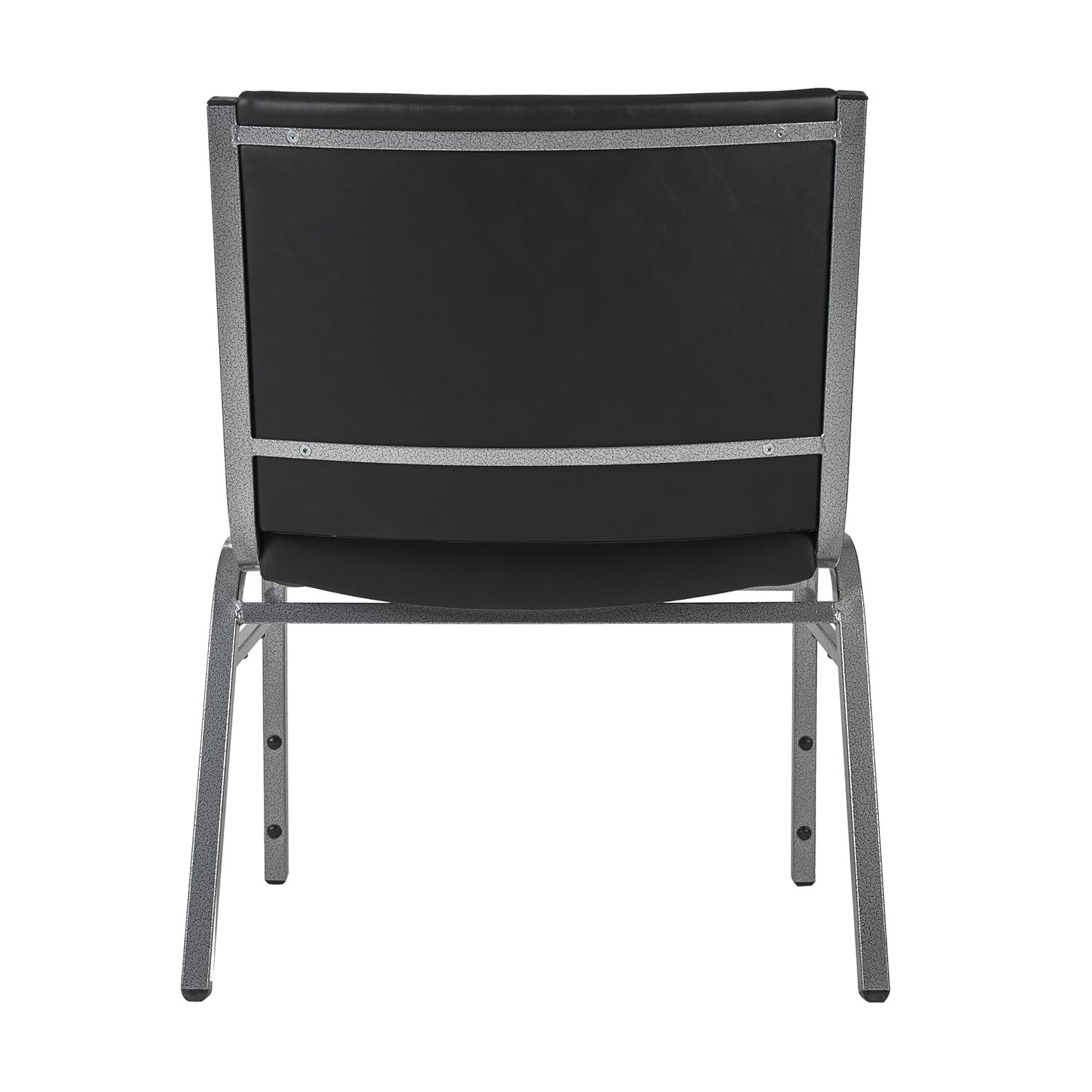 Flash Furniture HERCULES Series Big & Tall 1000 lb. Rated Black Fabric Stack Chair
