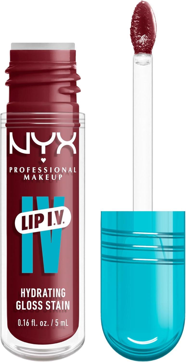 NYX Professional Makeup Lip IV Hydrating Lip Gloss Stain - Drippin in Rose - 0.16 fl oz