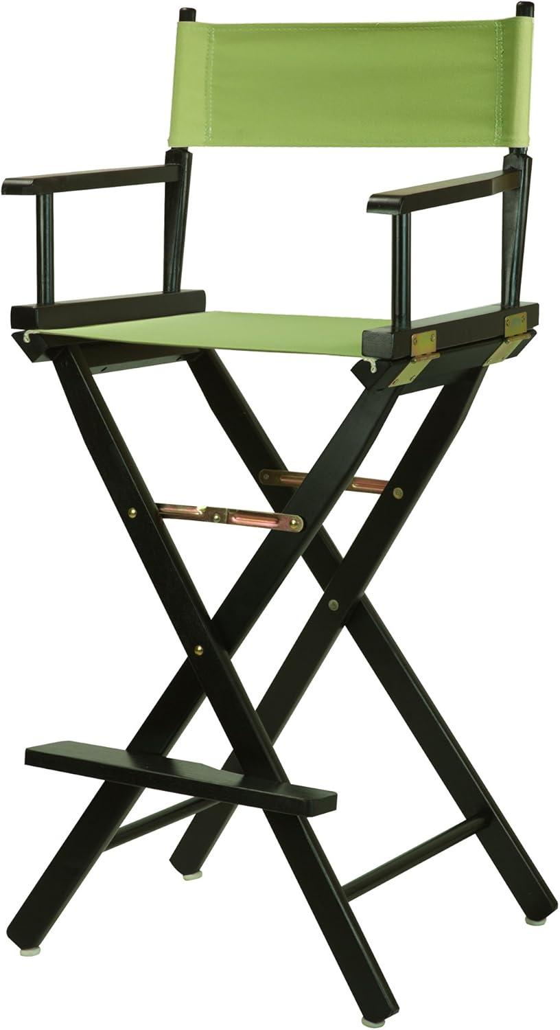 "30" Director's Chair Black Frame-Lime Green Canvas"