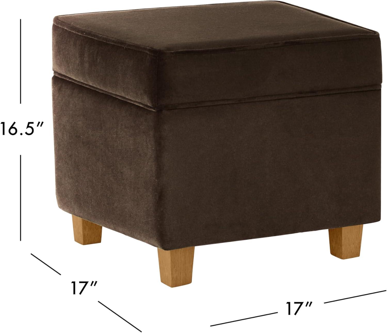 Cole Classics Square Storage Ottoman with Lift Off Top - HomePop