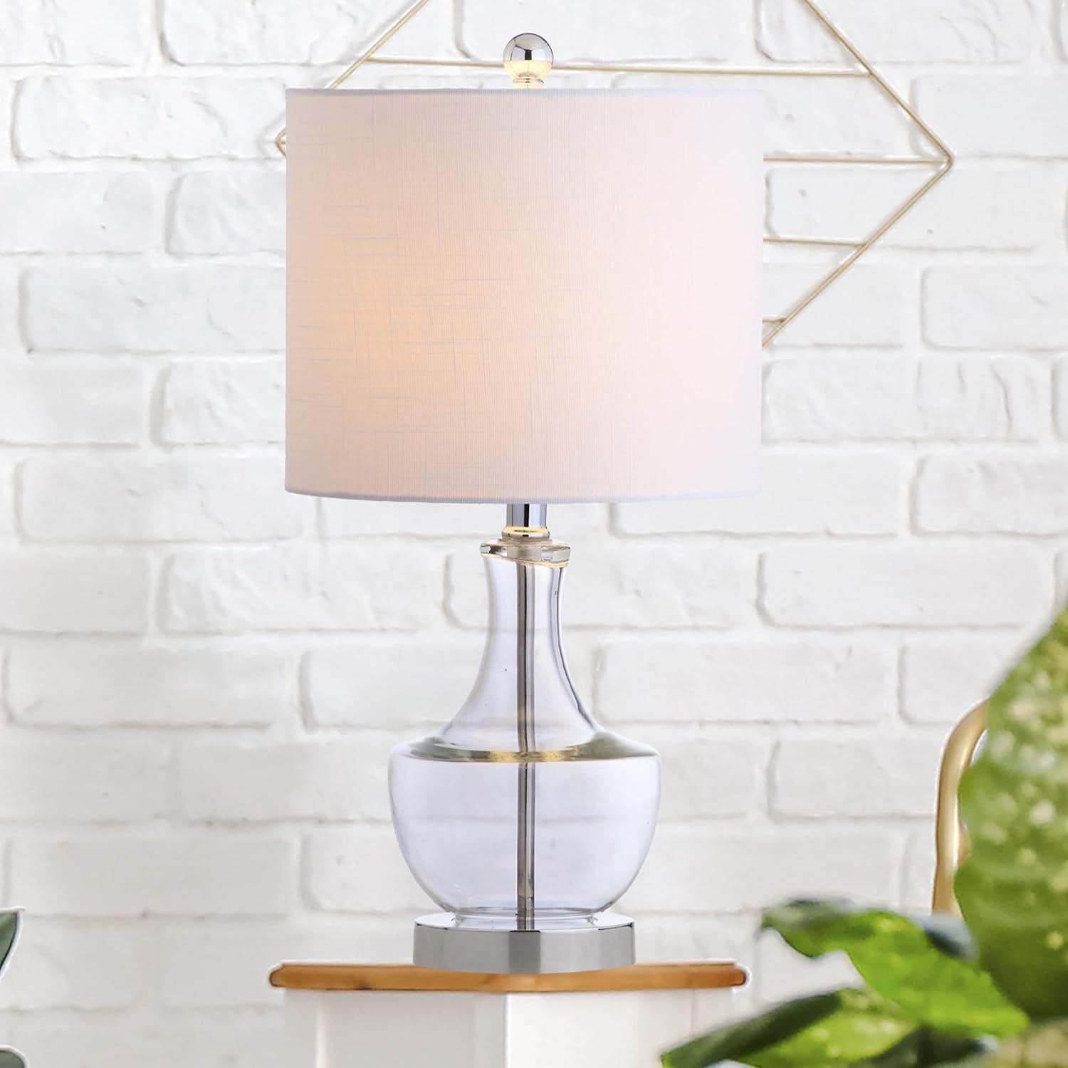 Colette 20" Mini Glass LED Table Lamp, Clear